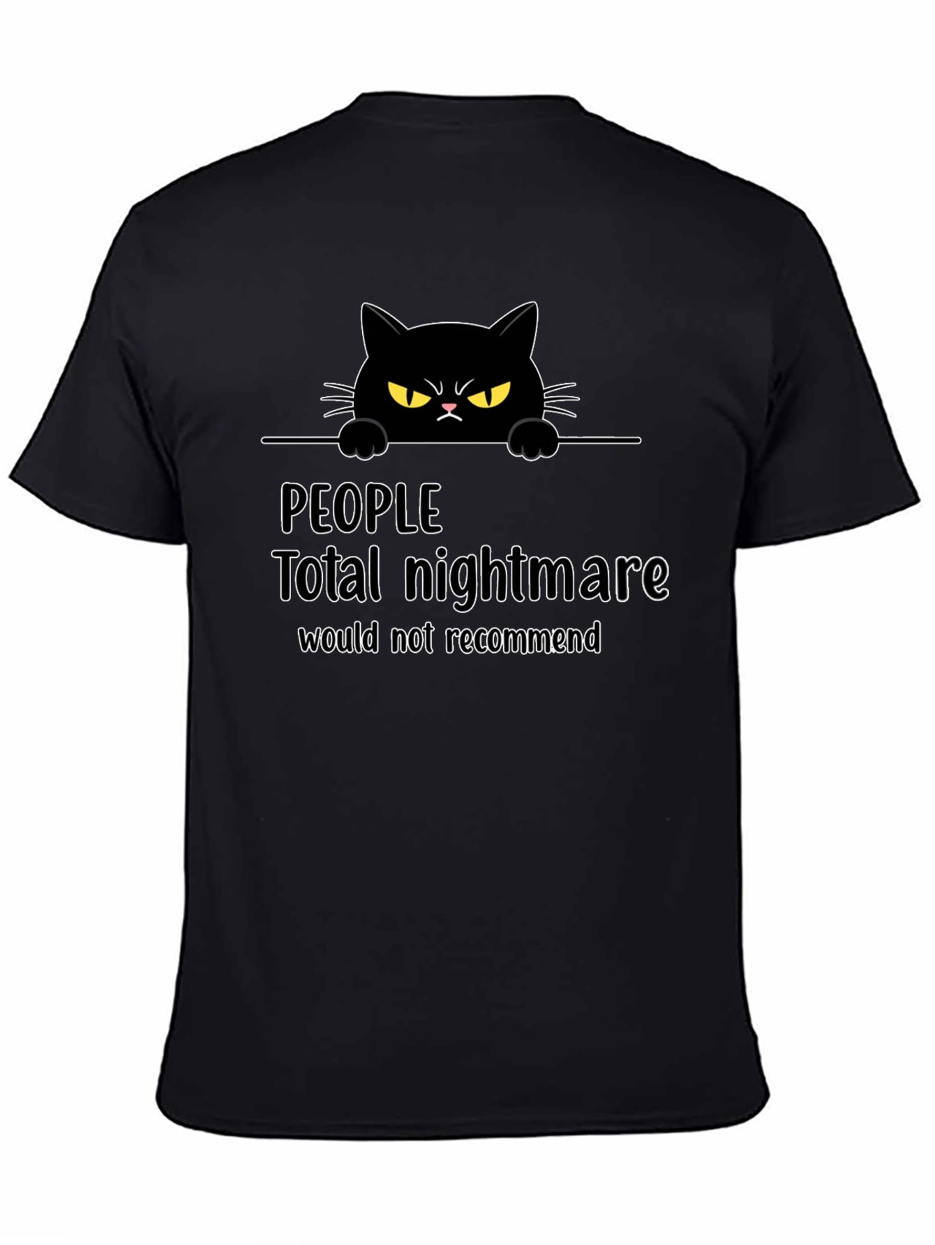Funny Cat Graphic T-Shirt: Total Nightmare