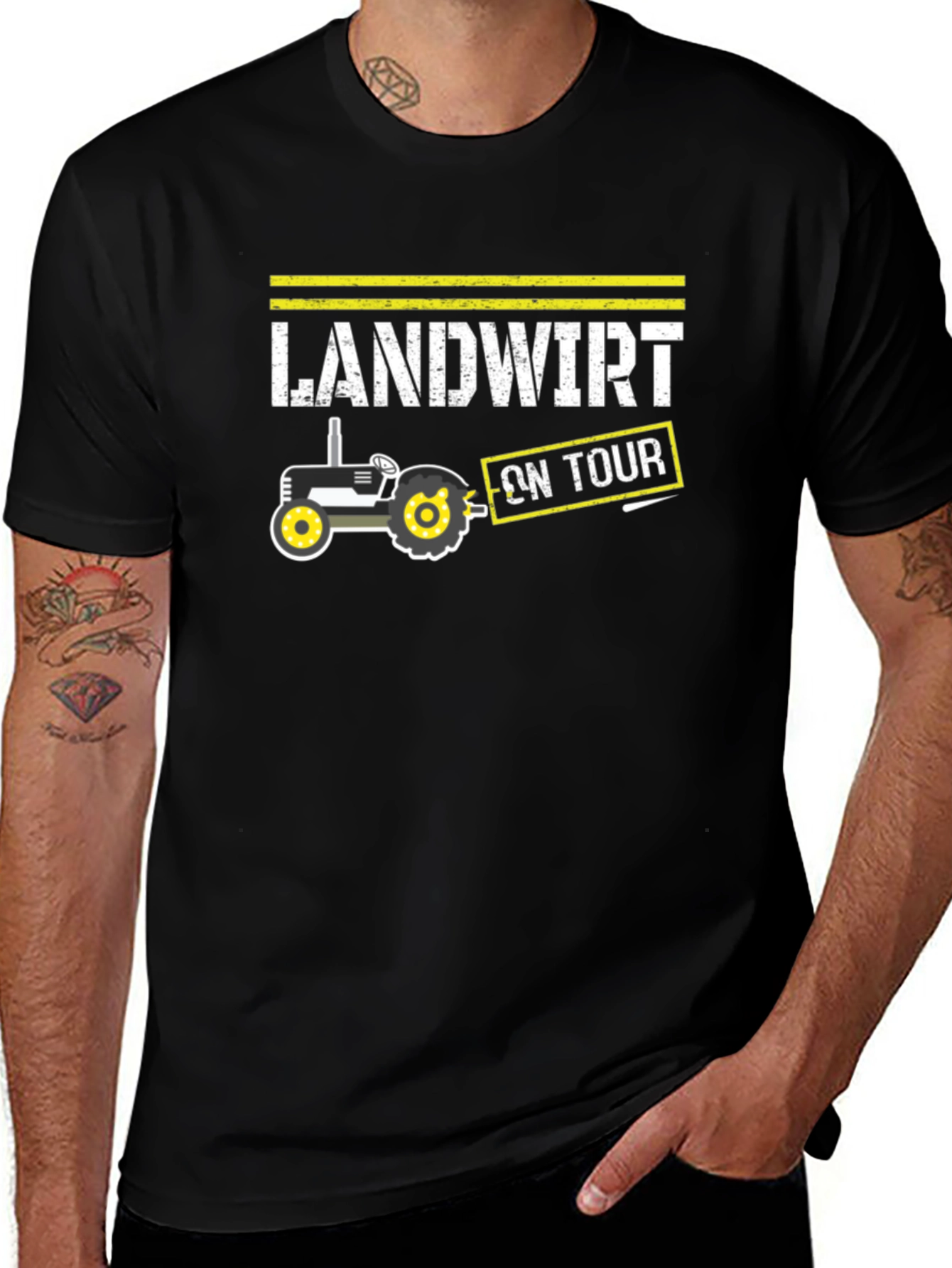 Landwirt On Tour Graphic Tee - Black
