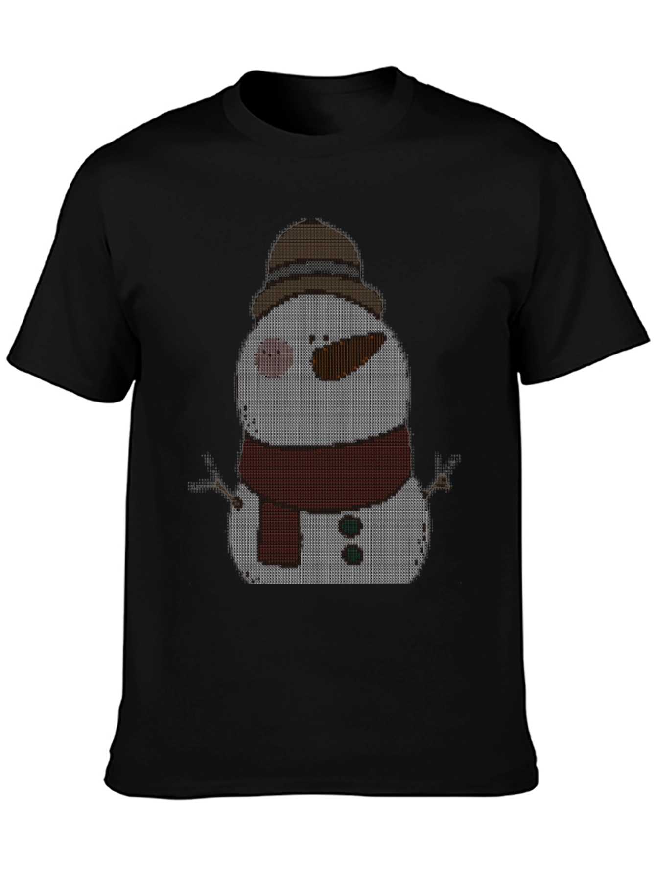 Snowman Knit Pattern T-Shirt