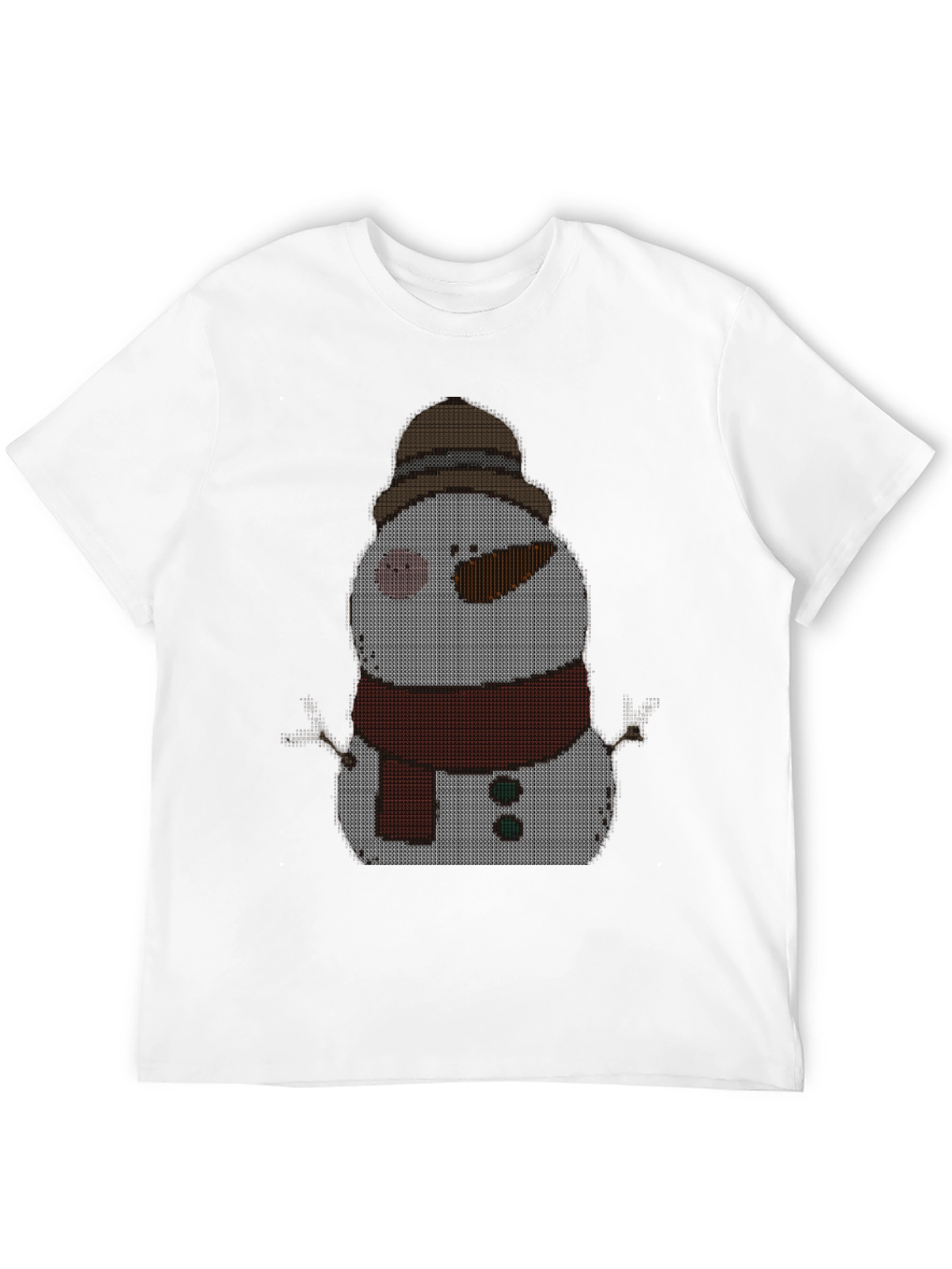 Snowman Knit Pattern T-Shirt
