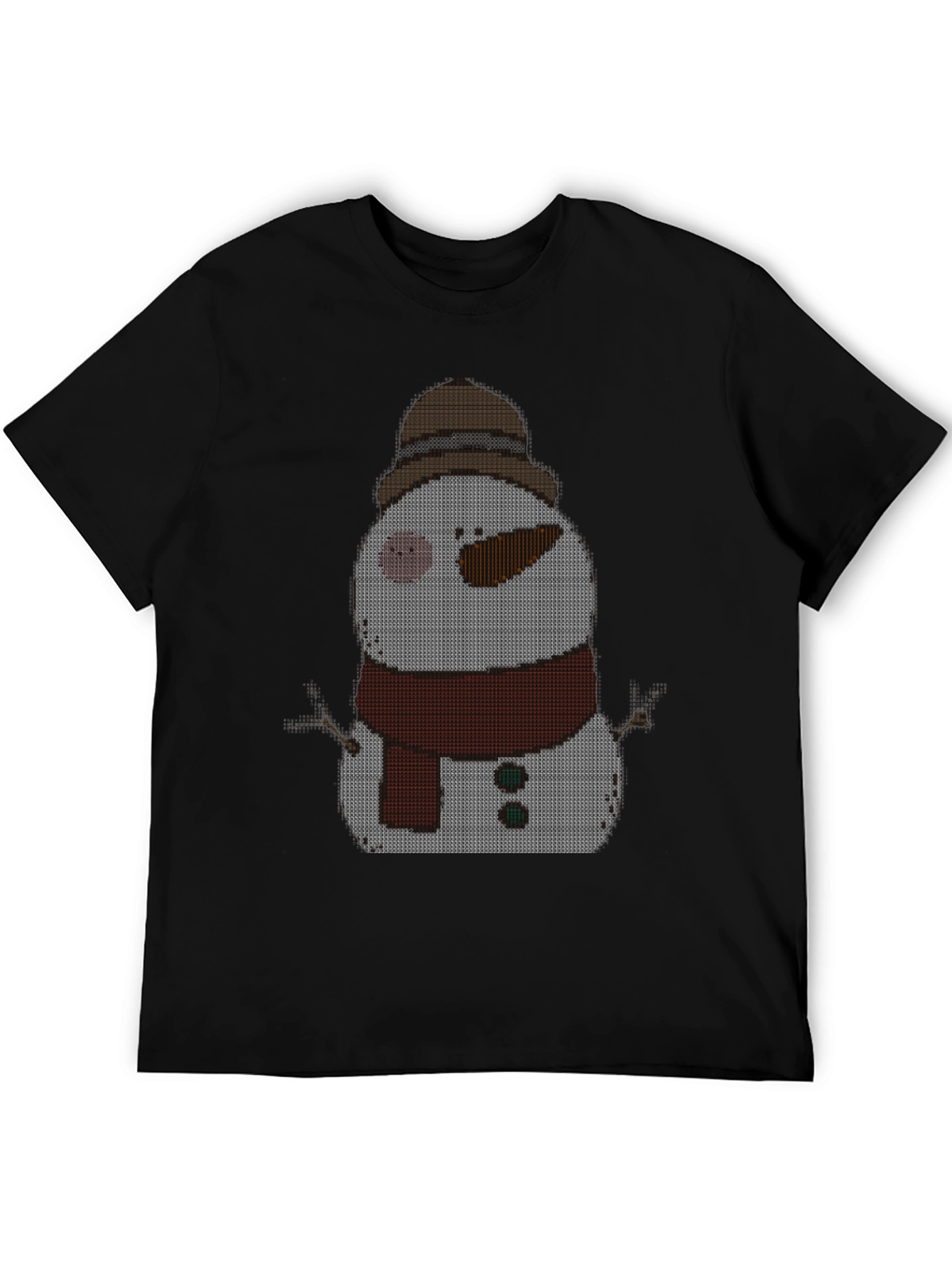 Snowman Knit Pattern T-Shirt