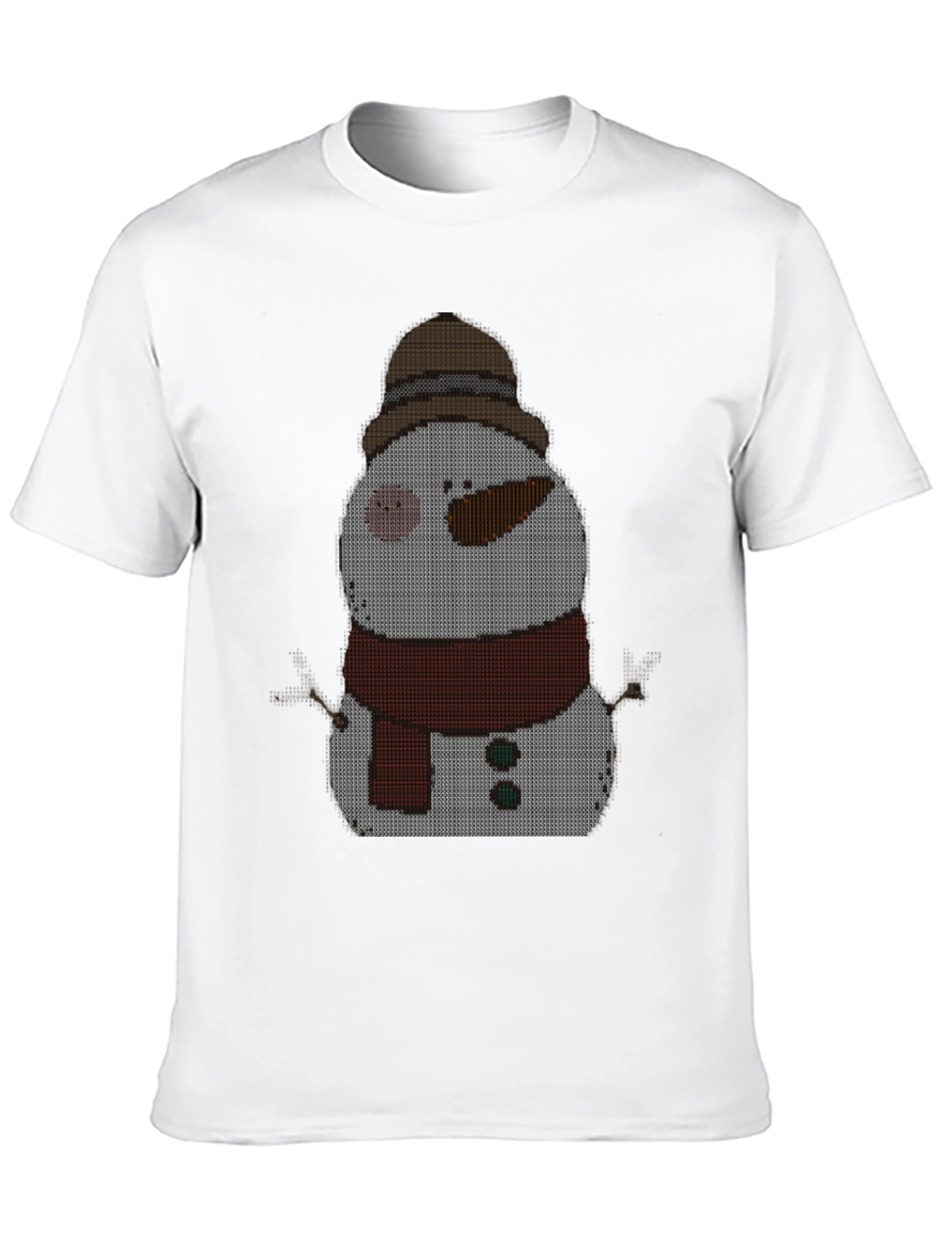 Snowman Knit Pattern T-Shirt