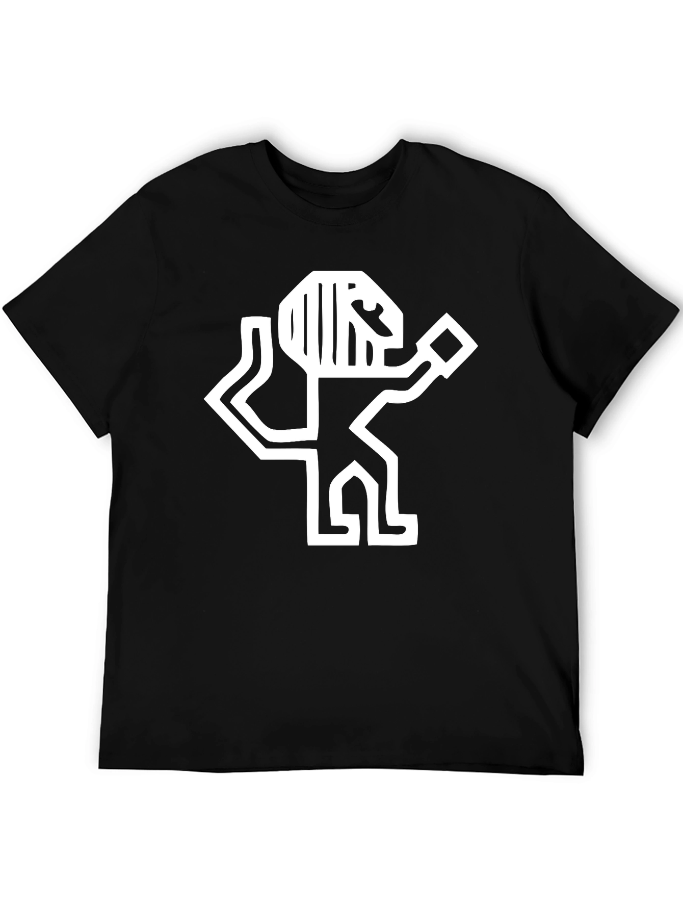 Abstract Graphic Tee - Stylish Black Cotton Shirt
