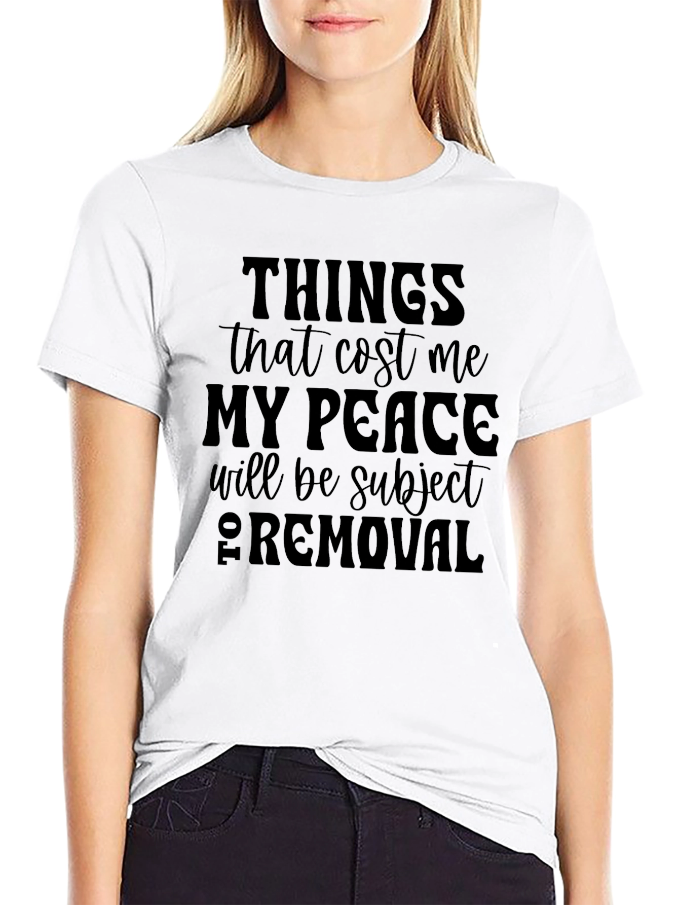 Peace Removal Graphic Tee - Black