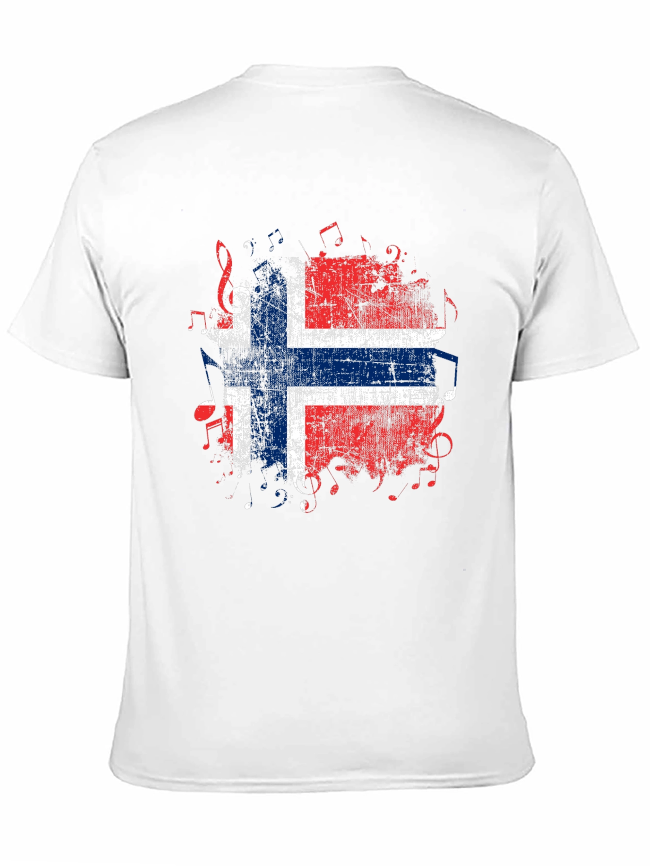Norway Flag Music Notes Graphic T-Shirt