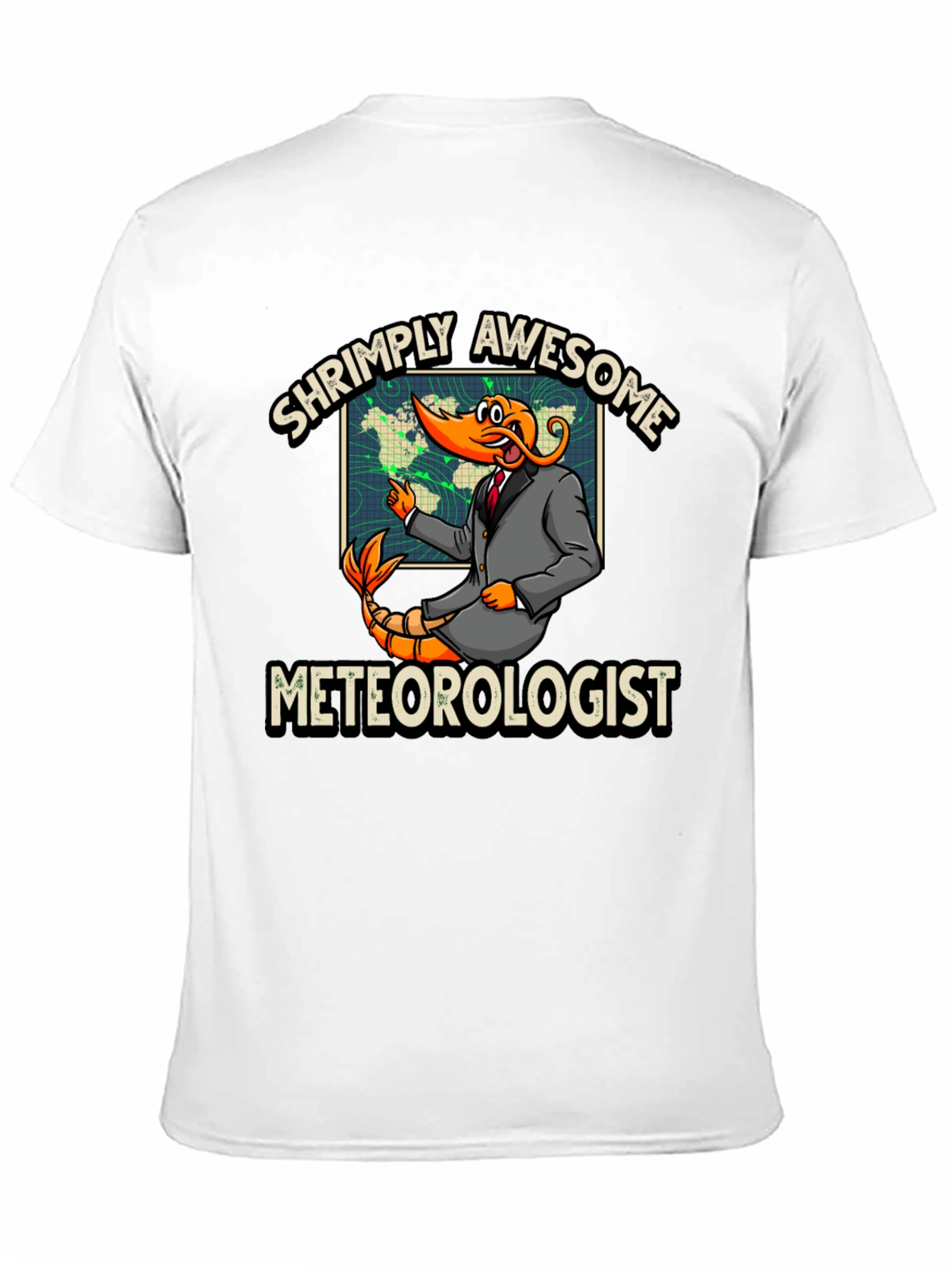 Shrimply Awesome Meteorologist Graphic T-Shirt