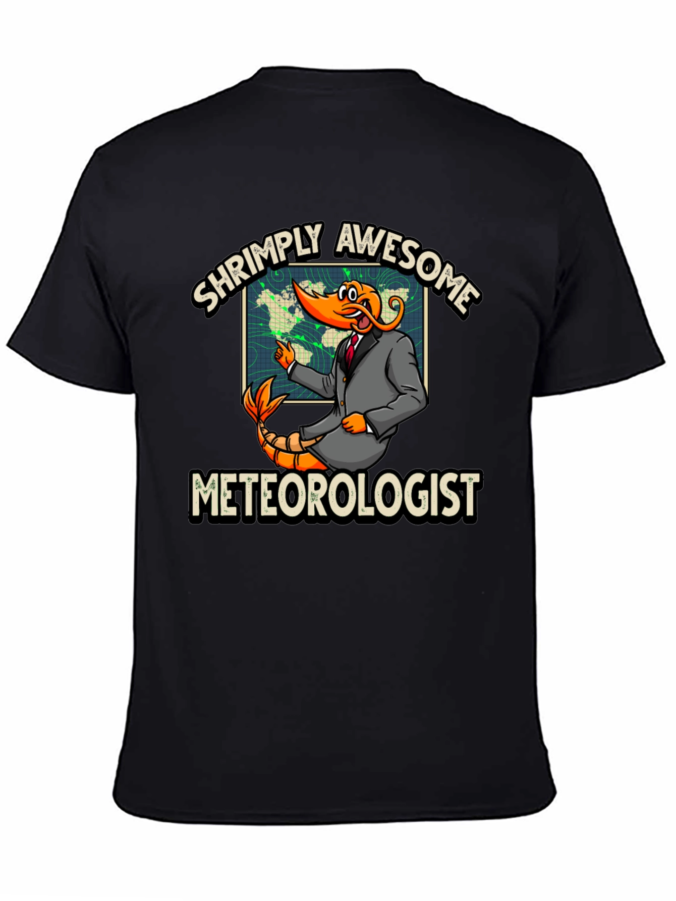 Shrimply Awesome Meteorologist Graphic T-Shirt