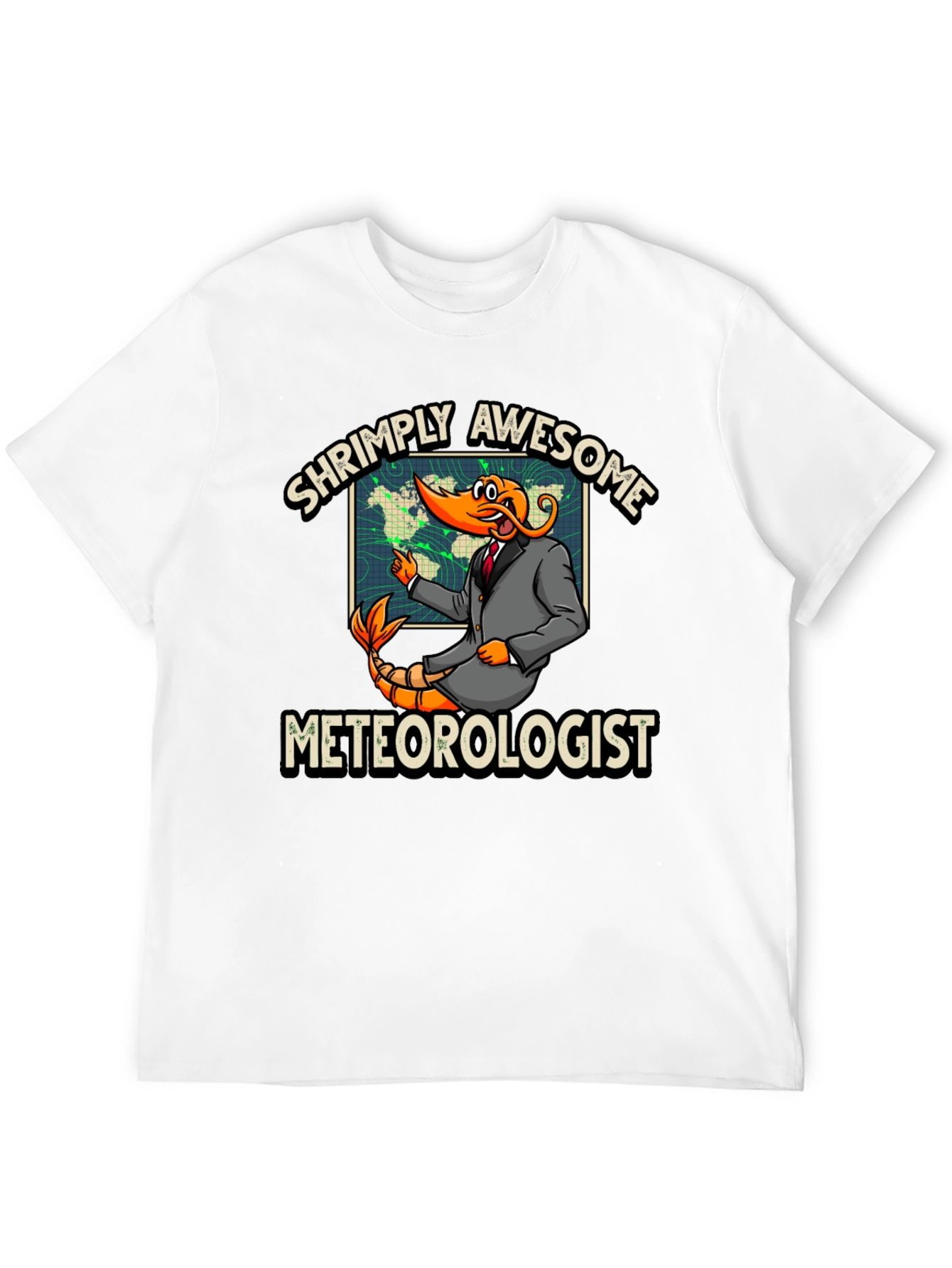 Shrimply Awesome Meteorologist Graphic T-Shirt