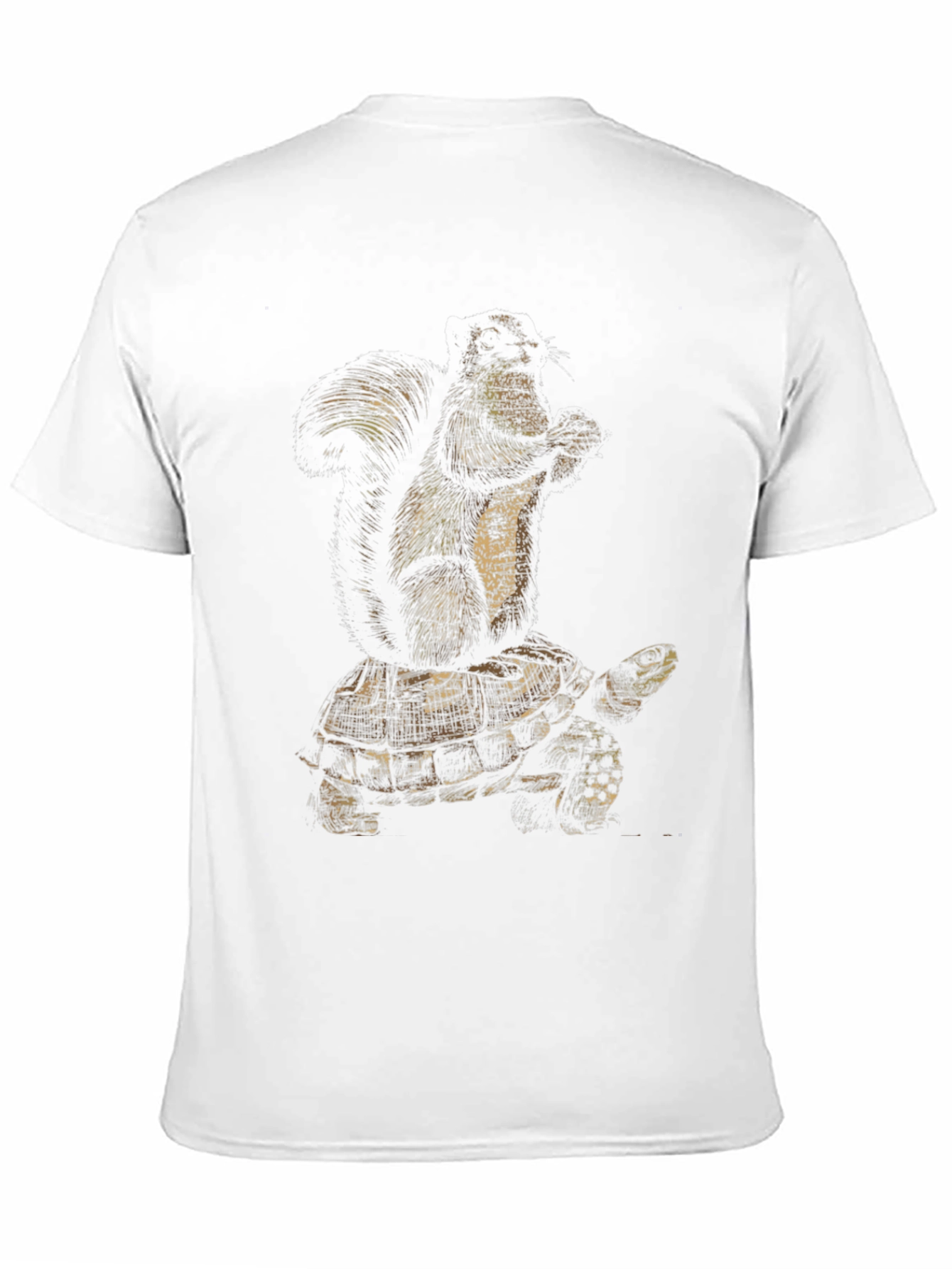 Squirrel Riding Turtle Black Graphic Tee