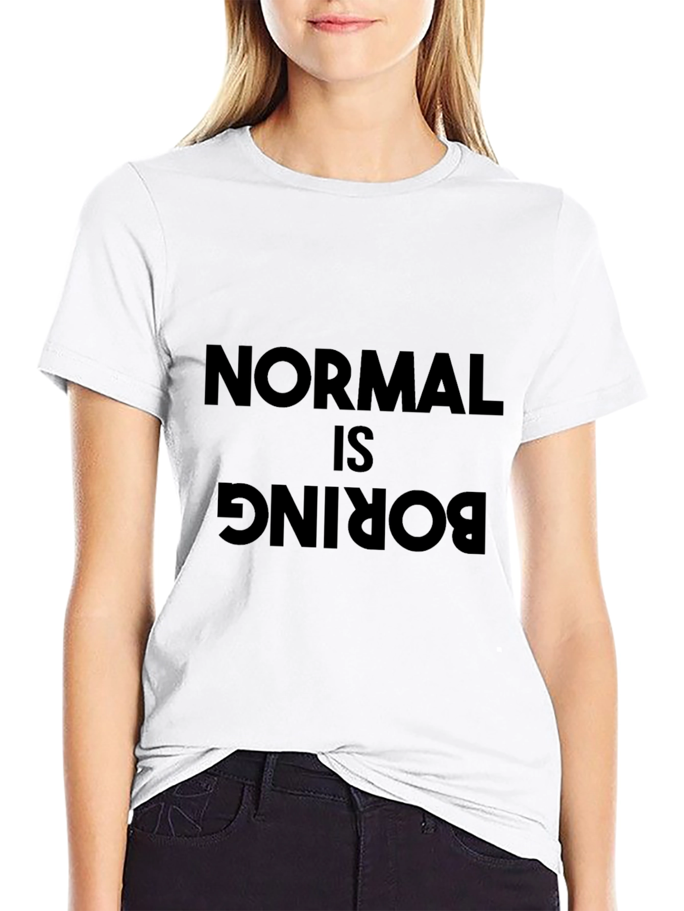 Normal is Boring Black T-Shirt