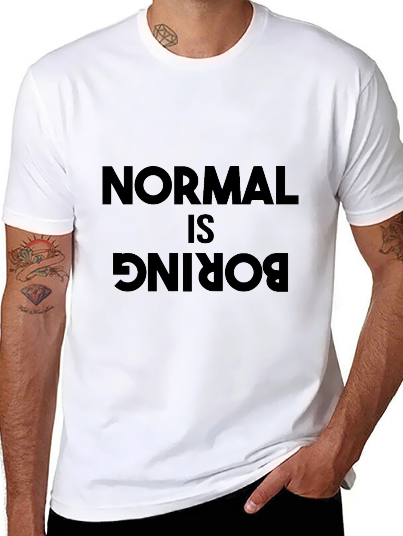 Normal is Boring Black T-Shirt