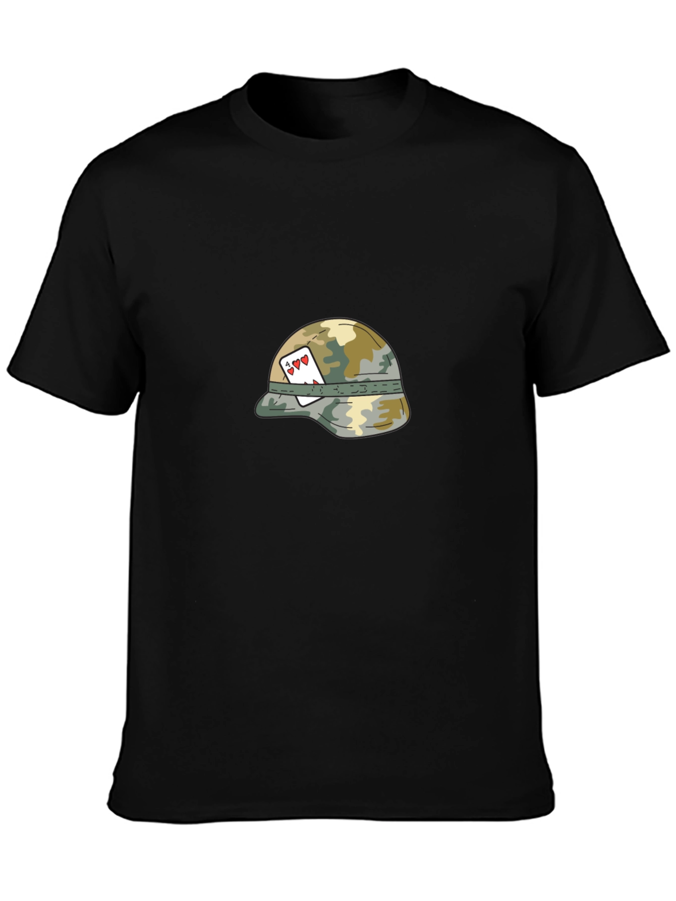 Army Helmet Aces Graphic Tee - Classic Style