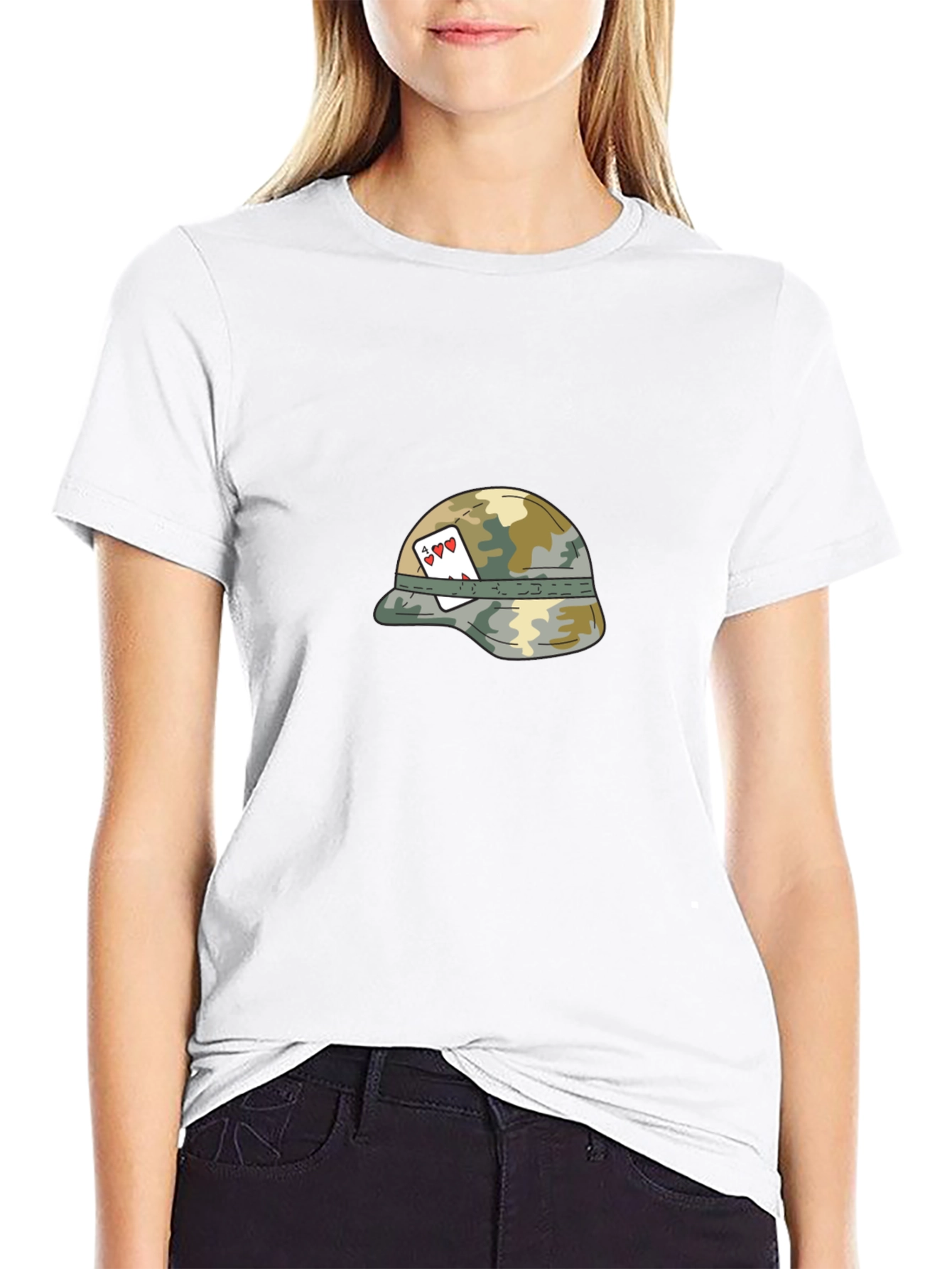 Army Helmet Aces Graphic Tee - Classic Style