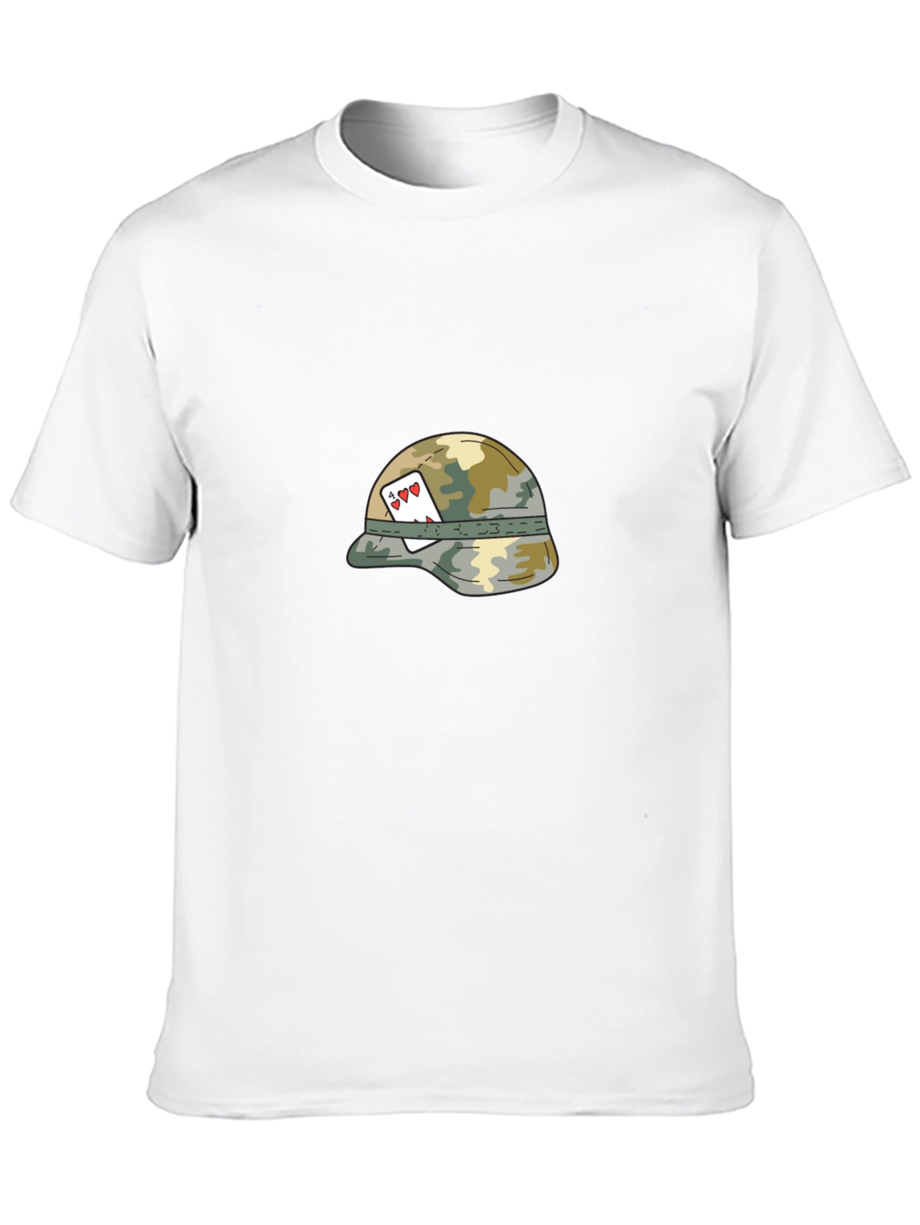Army Helmet Aces Graphic Tee - Classic Style