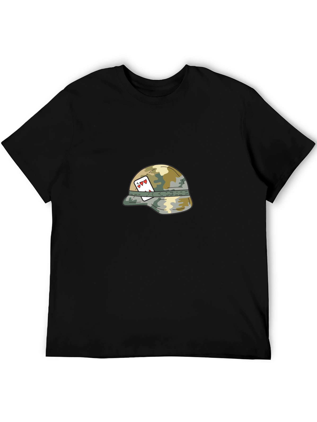 Army Helmet Aces Graphic Tee - Classic Style