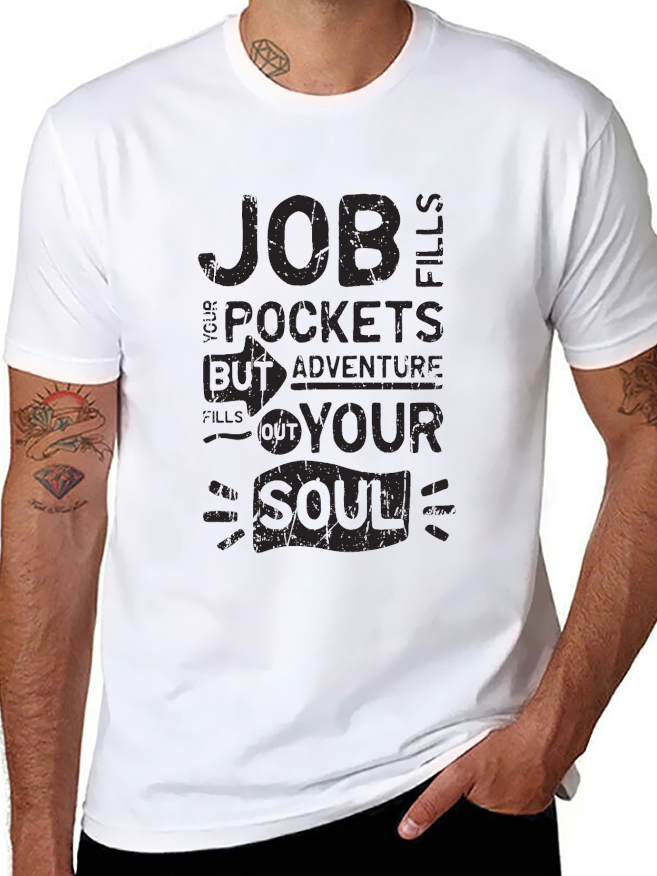 Adventure Soul Graphic T-Shirt - Black