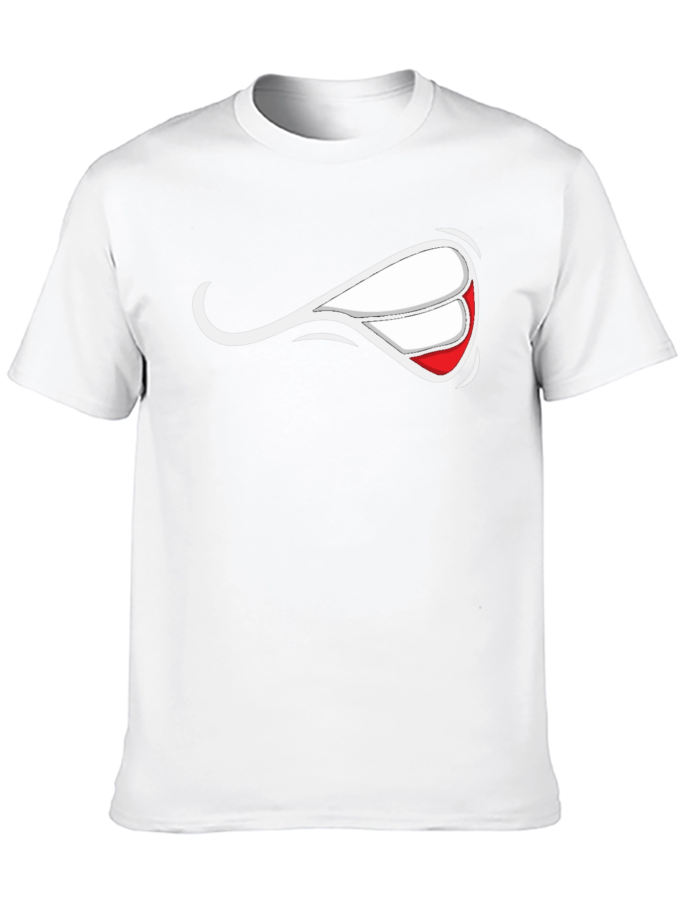 Cool Cartoon Smile Black T-Shirt
