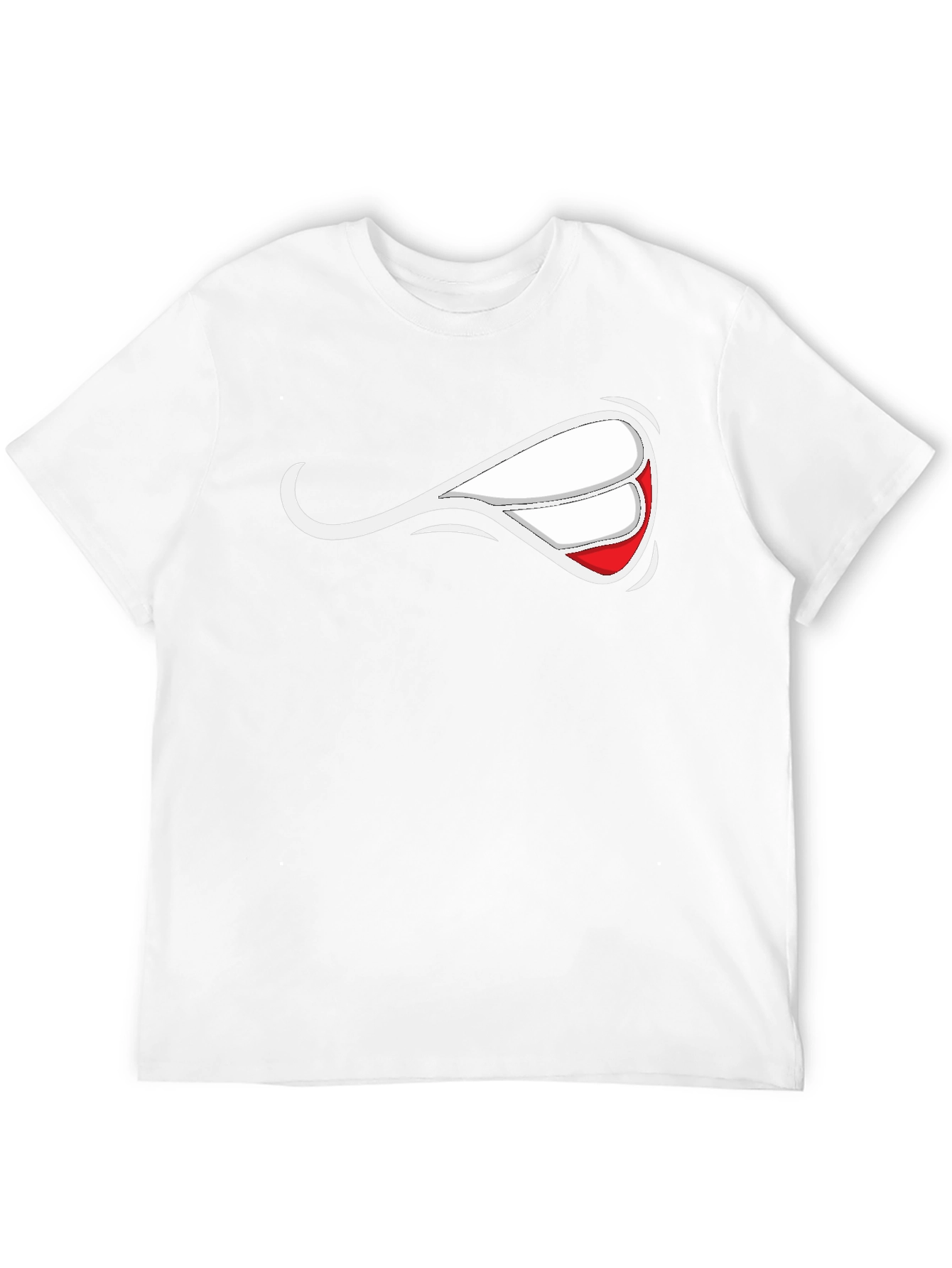 Cool Cartoon Smile Black T-Shirt