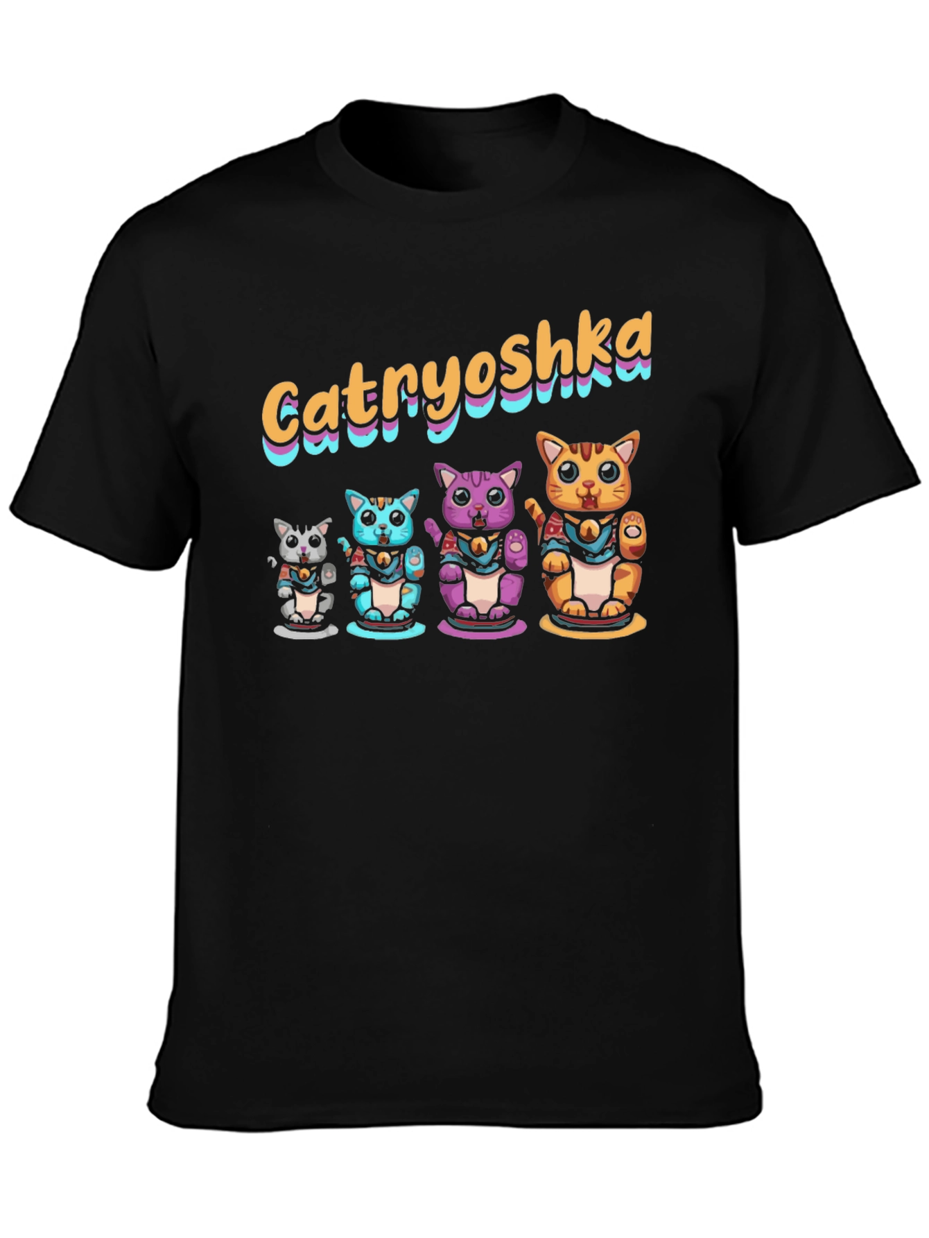 Catryoshka T-Shirt - Lucky Cat Design