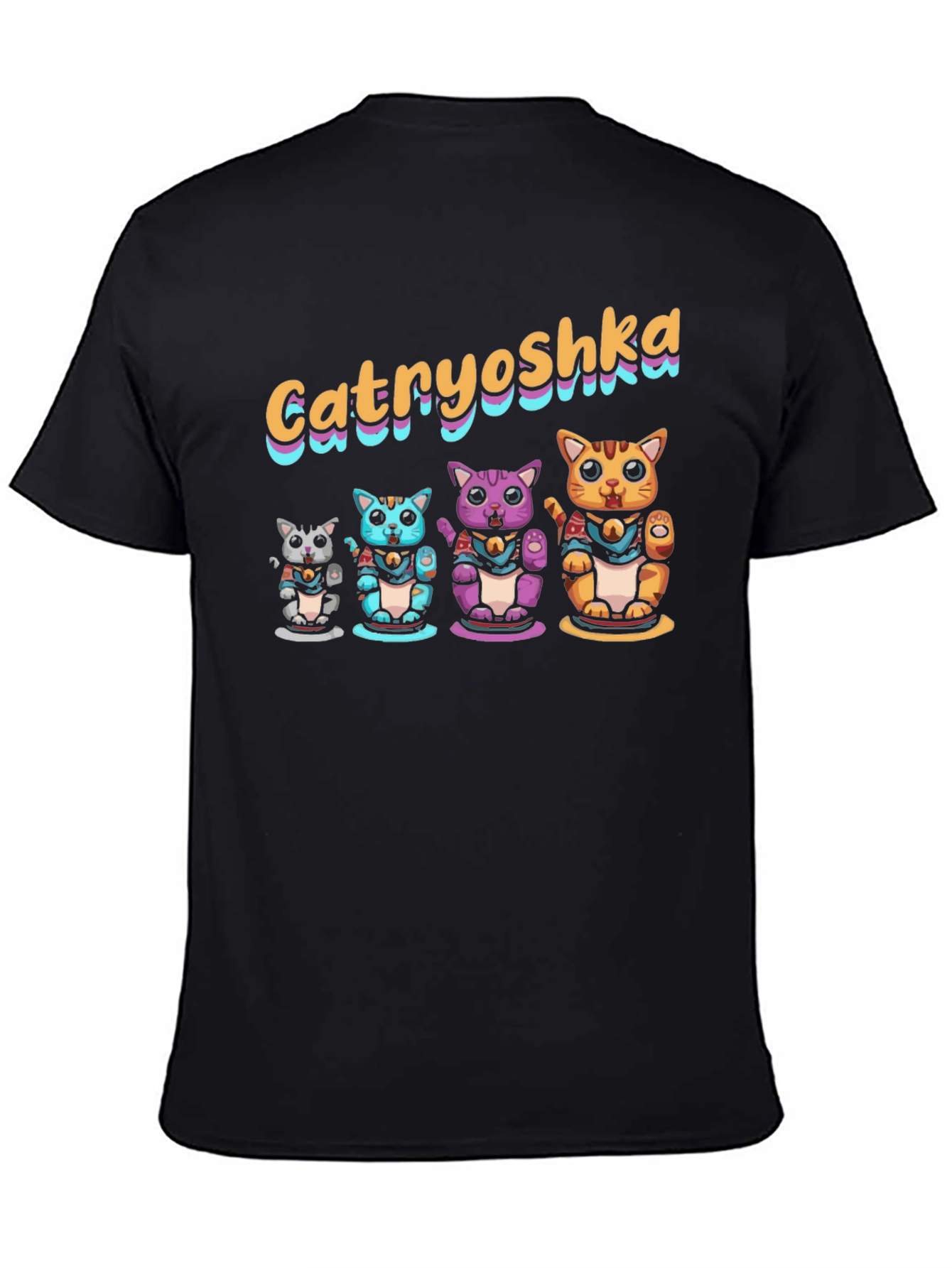 Catryoshka T-Shirt - Lucky Cat Design