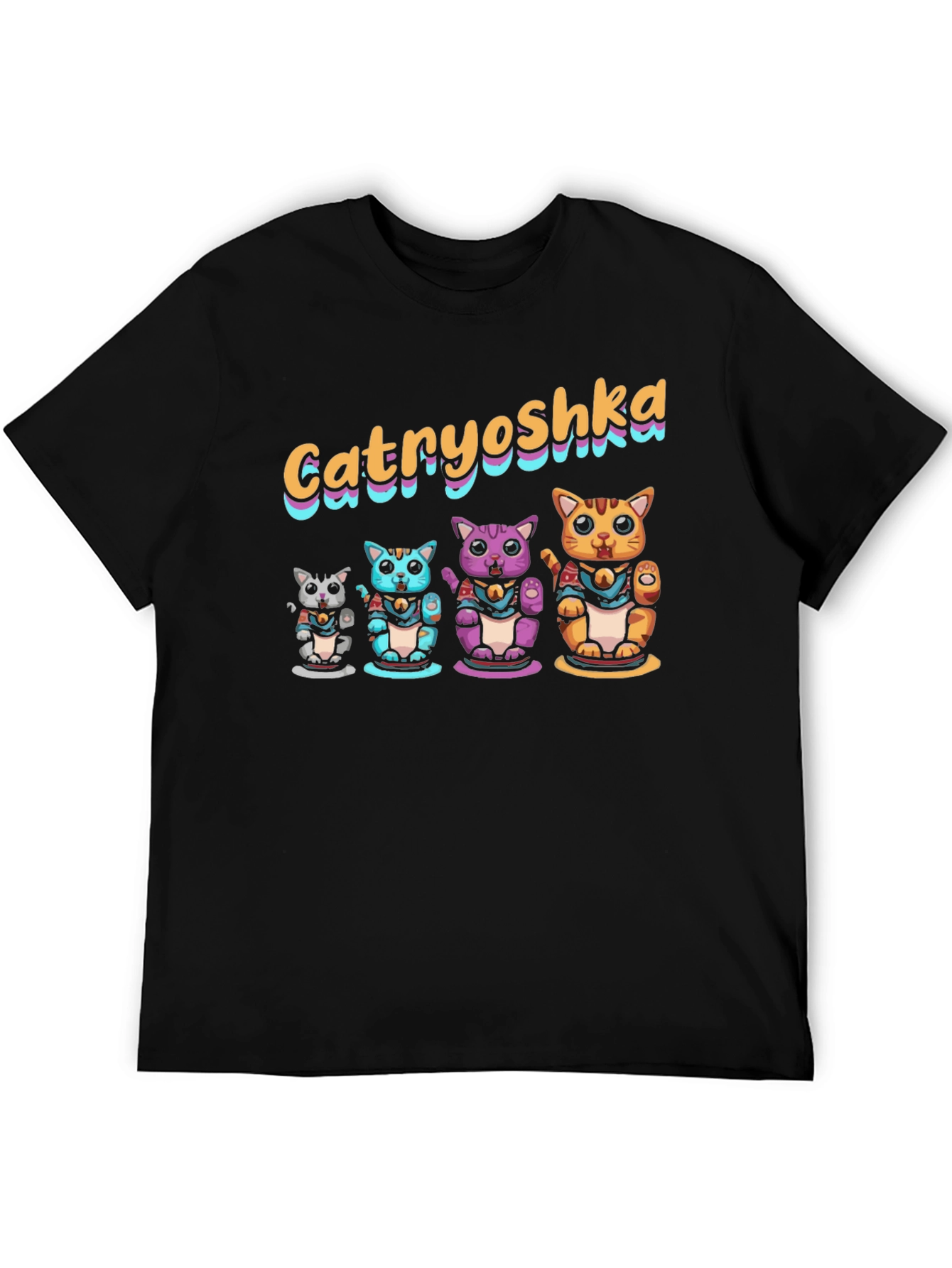Catryoshka T-Shirt - Lucky Cat Design