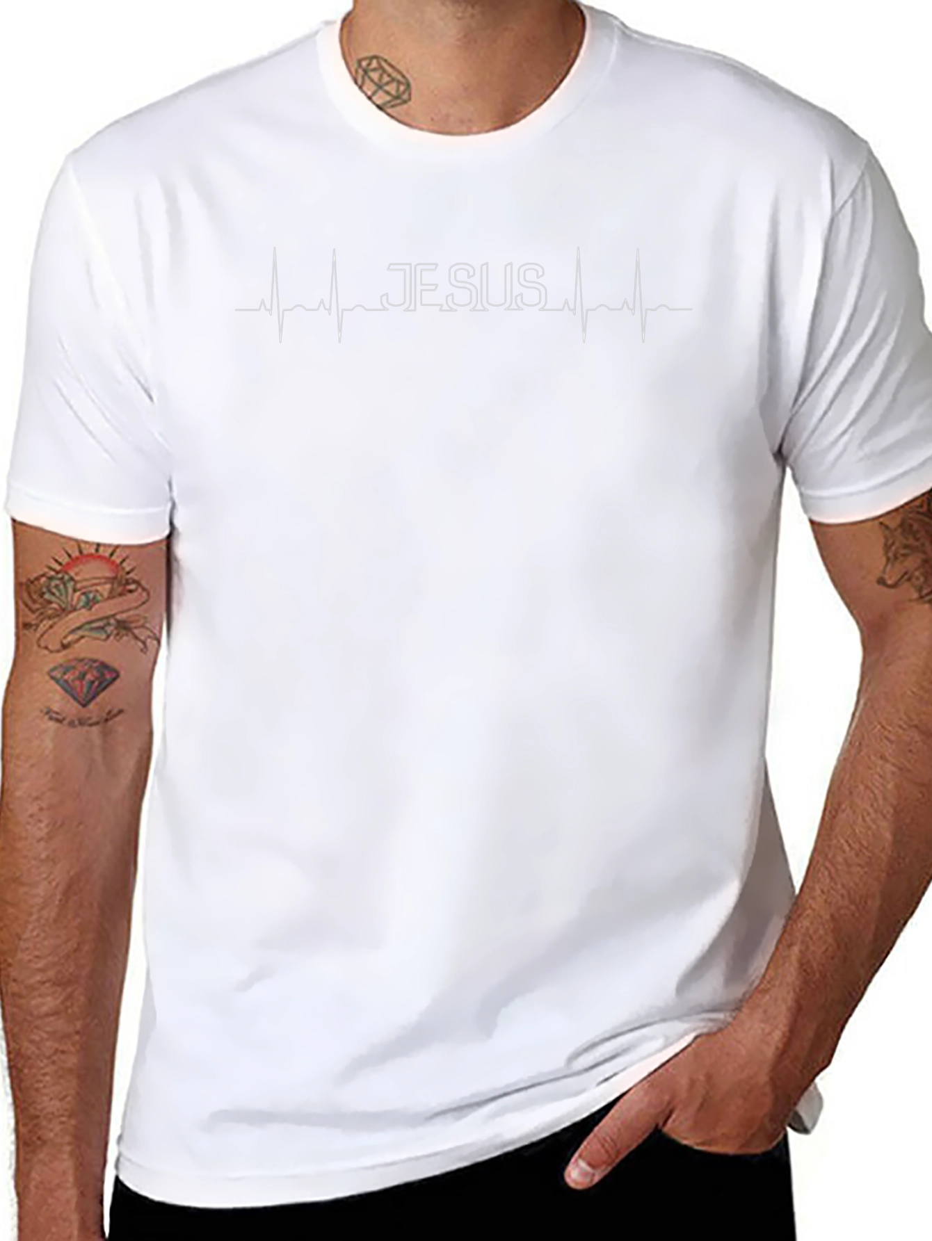 Jesus Heartbeat T-Shirt - Religious Faith Apparel
