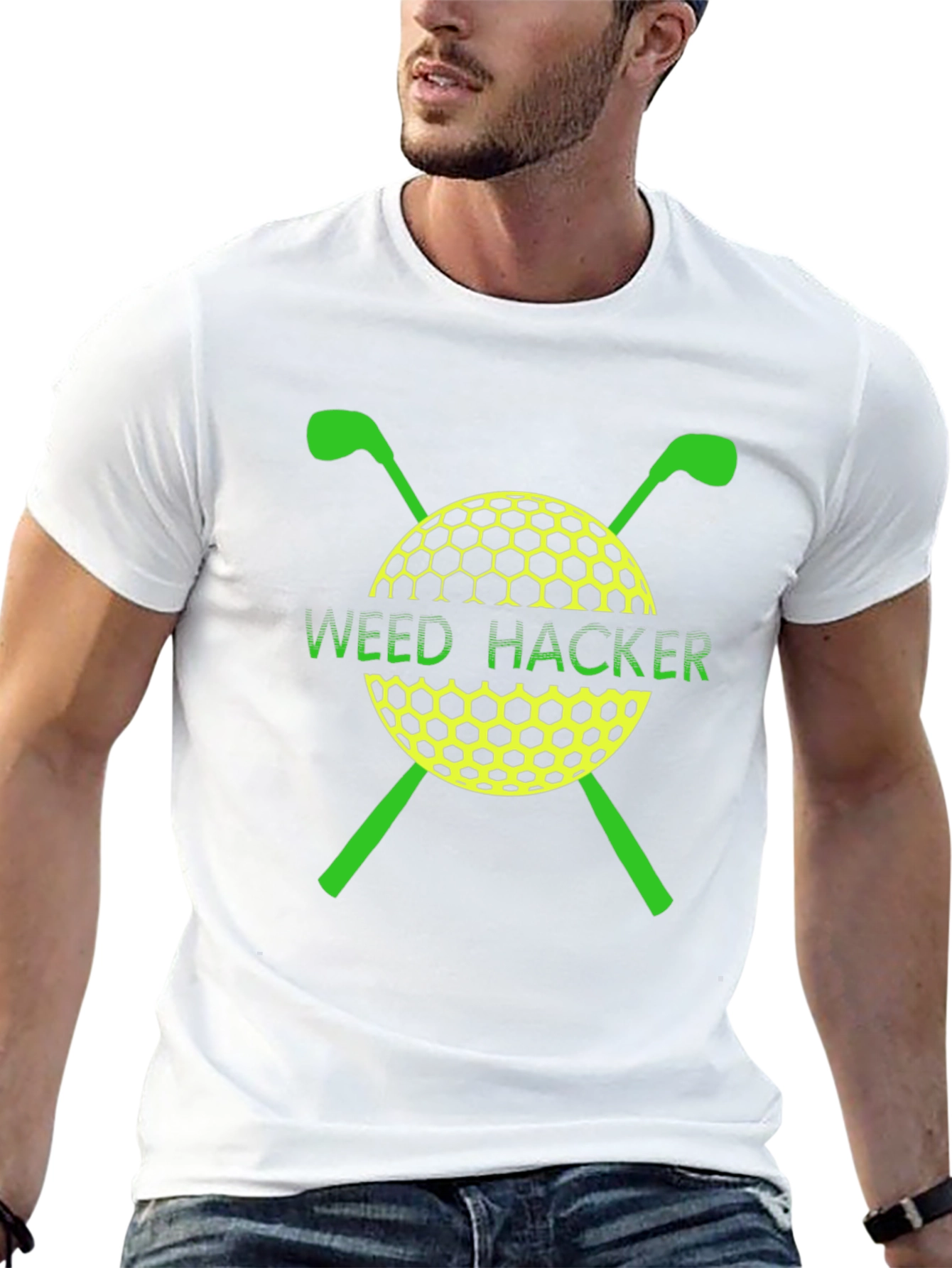 Weed Hacker Golf T-Shirt - Golfing Gift