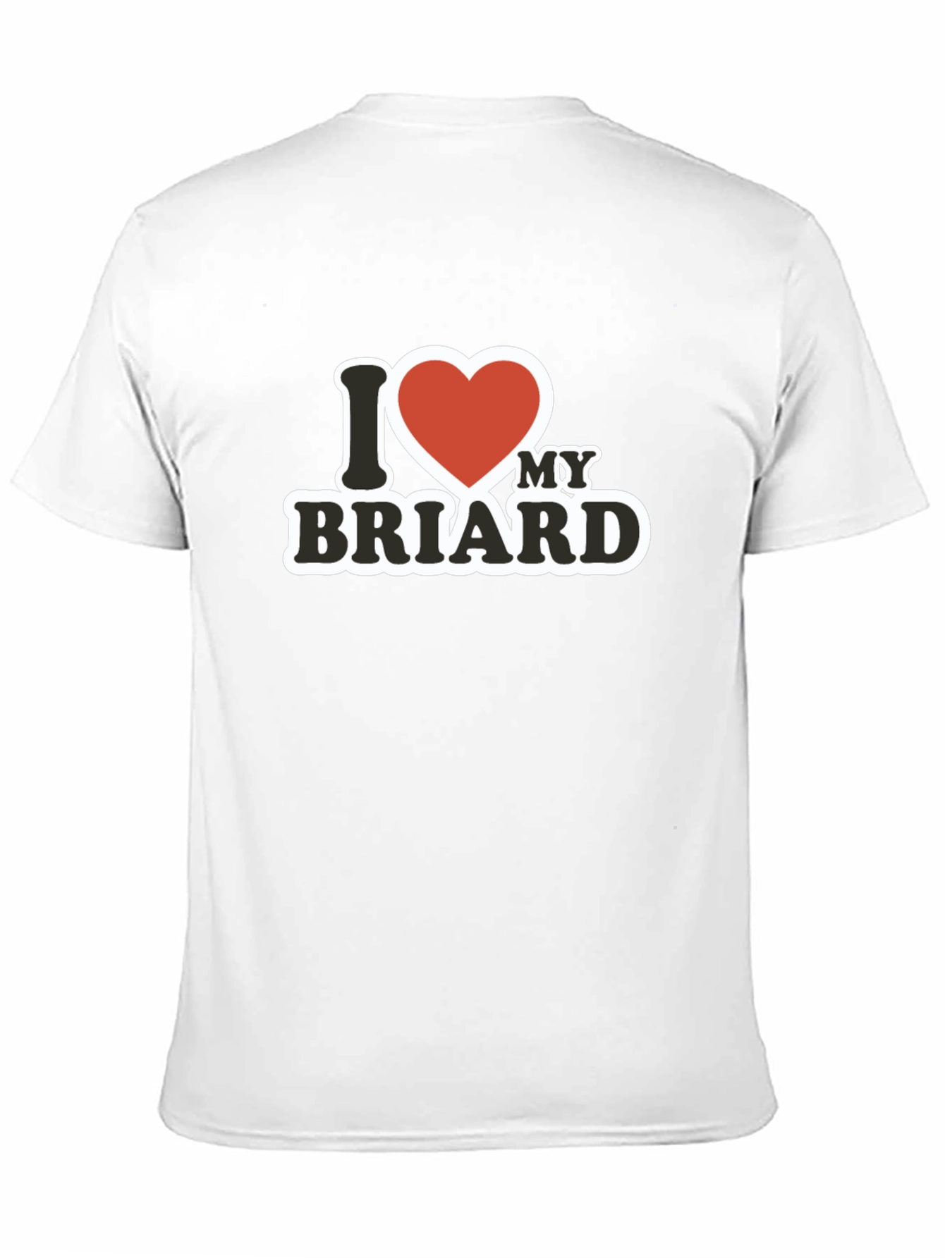 I Heart My Briard - Black T-Shirt