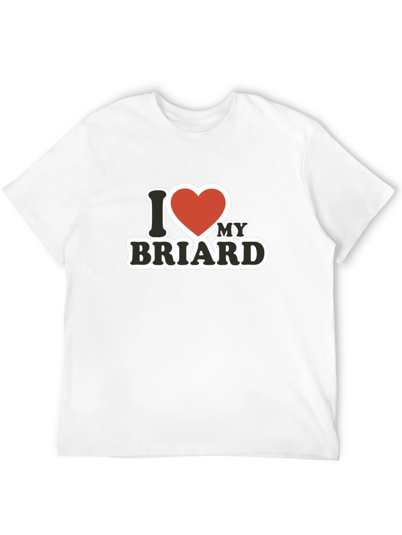 I Heart My Briard - Black T-Shirt