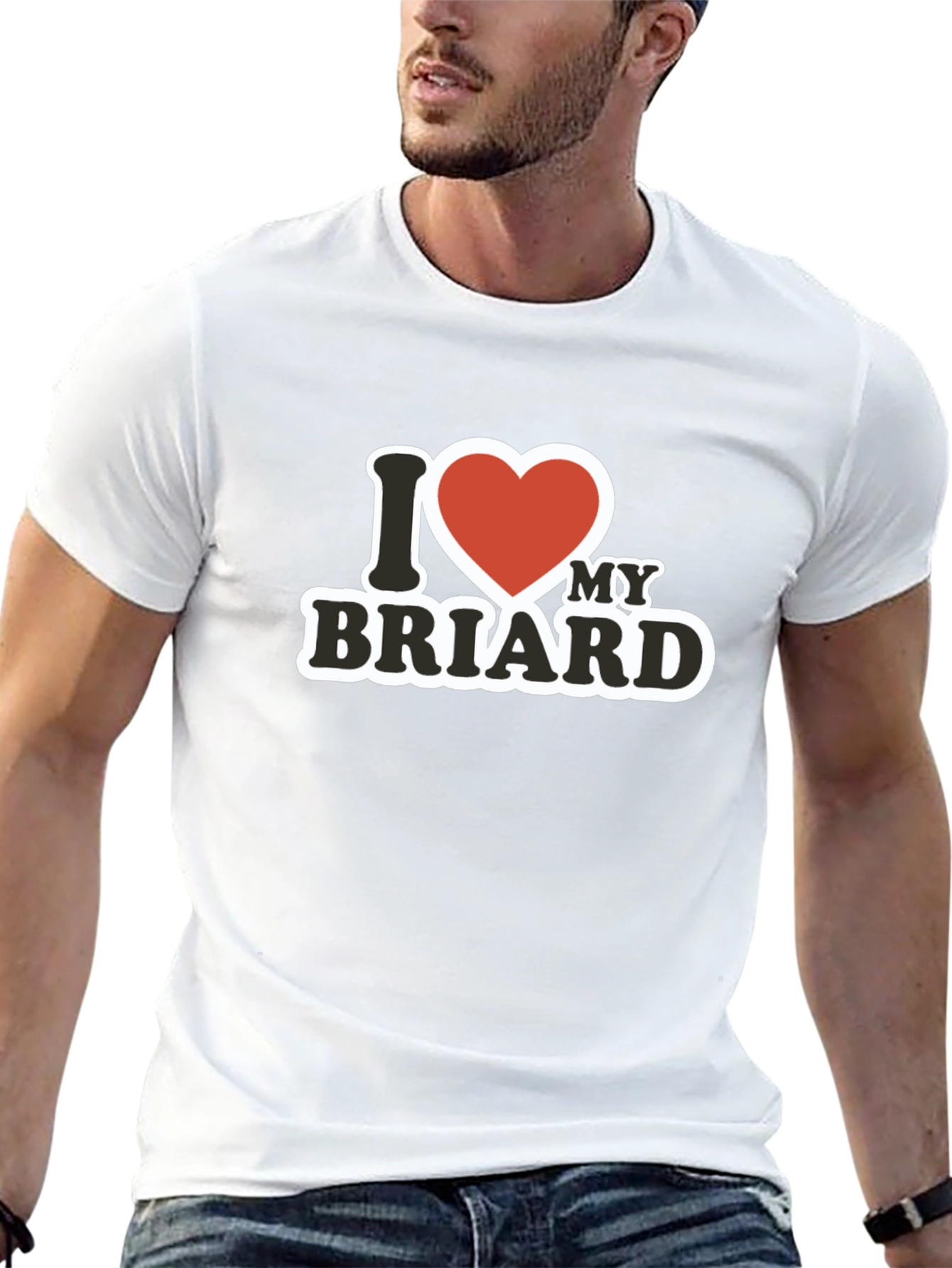 I Heart My Briard - Black T-Shirt
