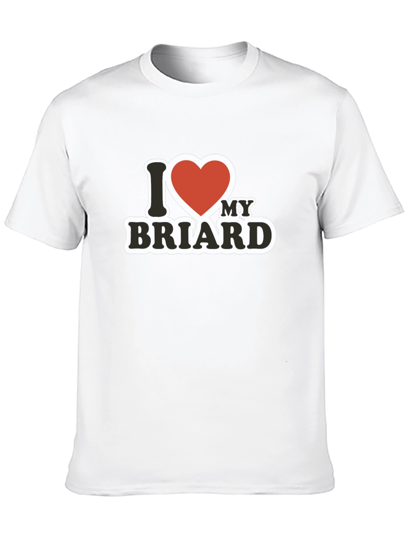 I Heart My Briard - Black T-Shirt