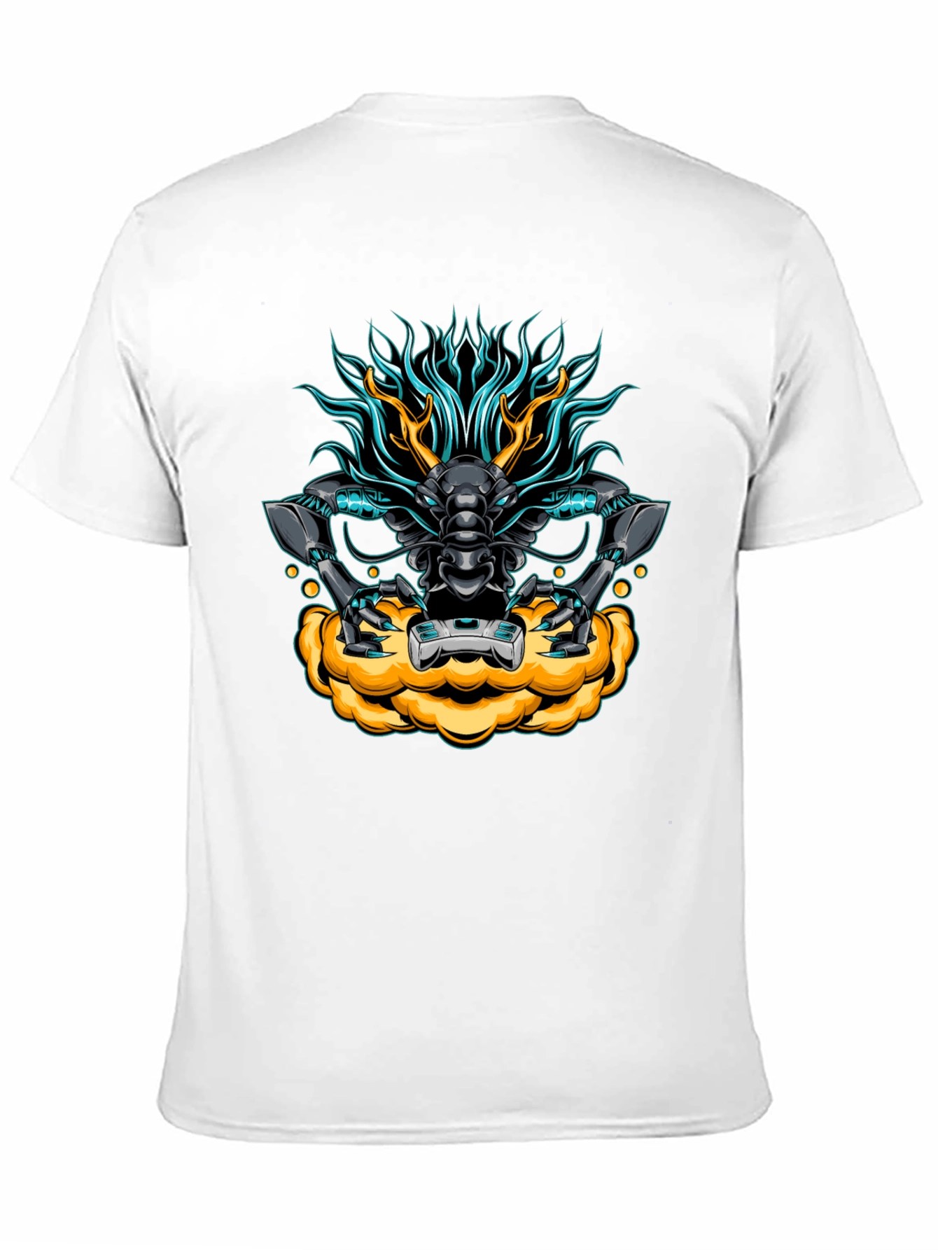 Cyberpunk Dragon Graphic Tee - Black