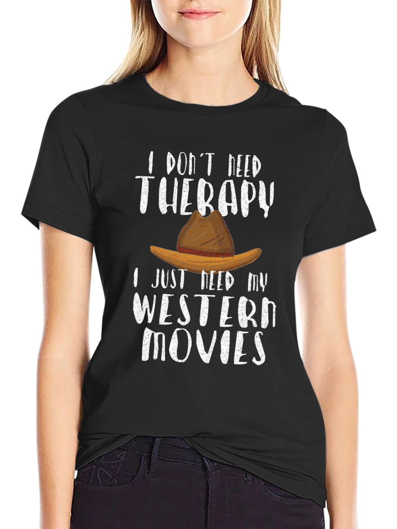 Western Movies Therapy Tee | Cowboy Hat T-Shirt