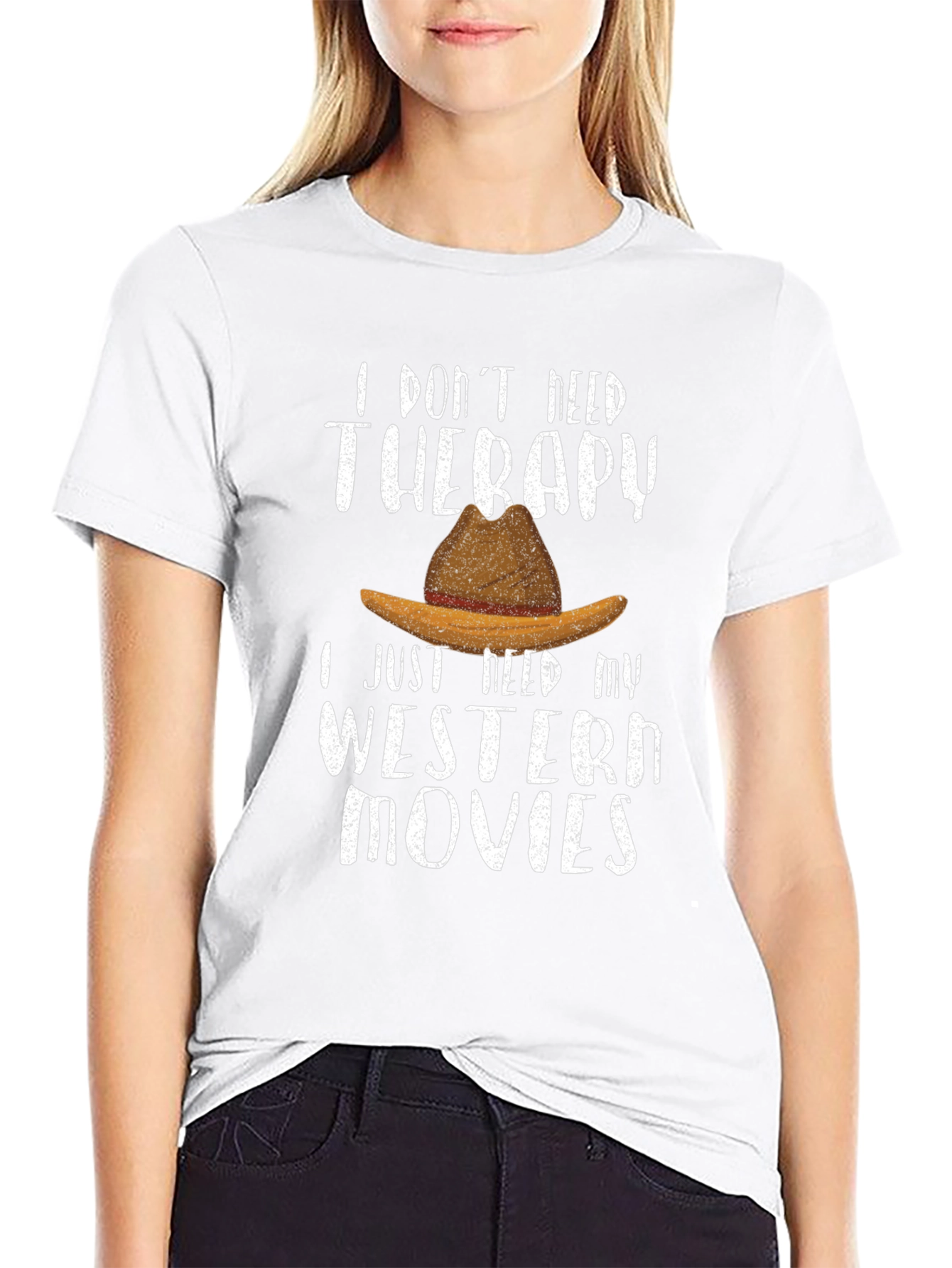 Western Movies Therapy Tee | Cowboy Hat T-Shirt