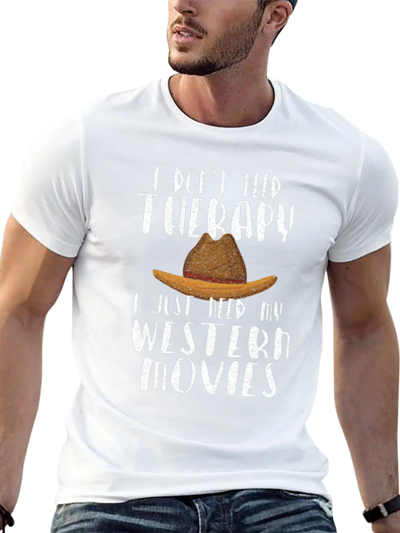 Western Movies Therapy Tee | Cowboy Hat T-Shirt