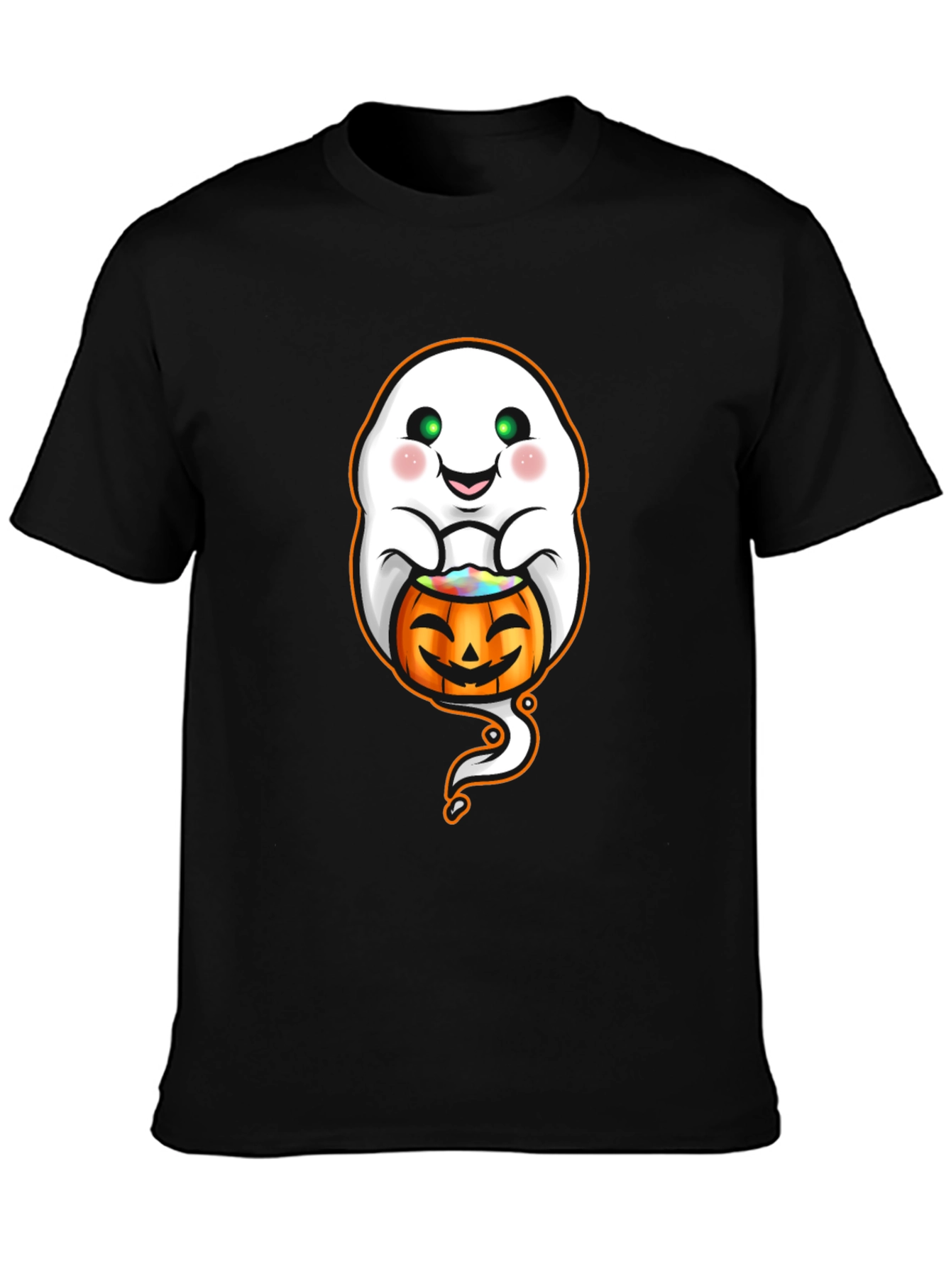 Halloween Ghost Pumpkin Graphic Tee