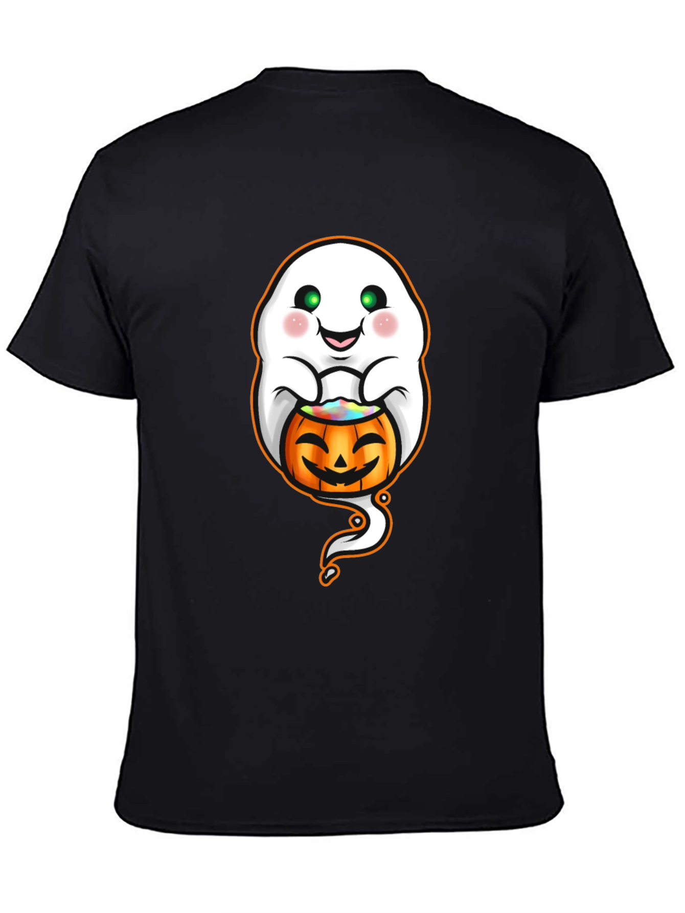 Halloween Ghost Pumpkin Graphic Tee