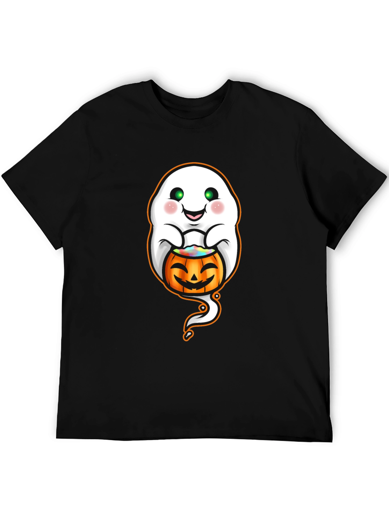 Halloween Ghost Pumpkin Graphic Tee