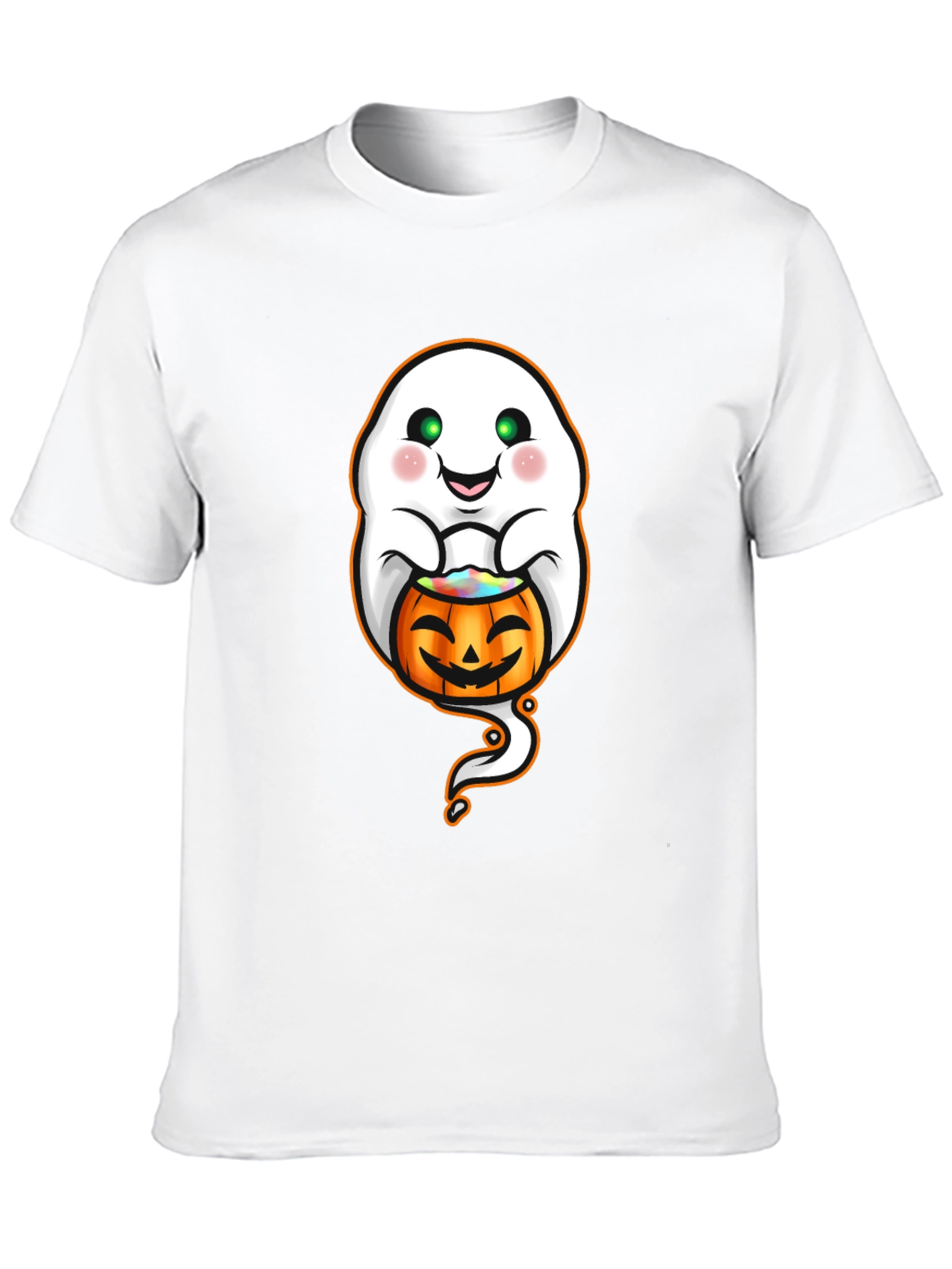Halloween Ghost Pumpkin Graphic Tee
