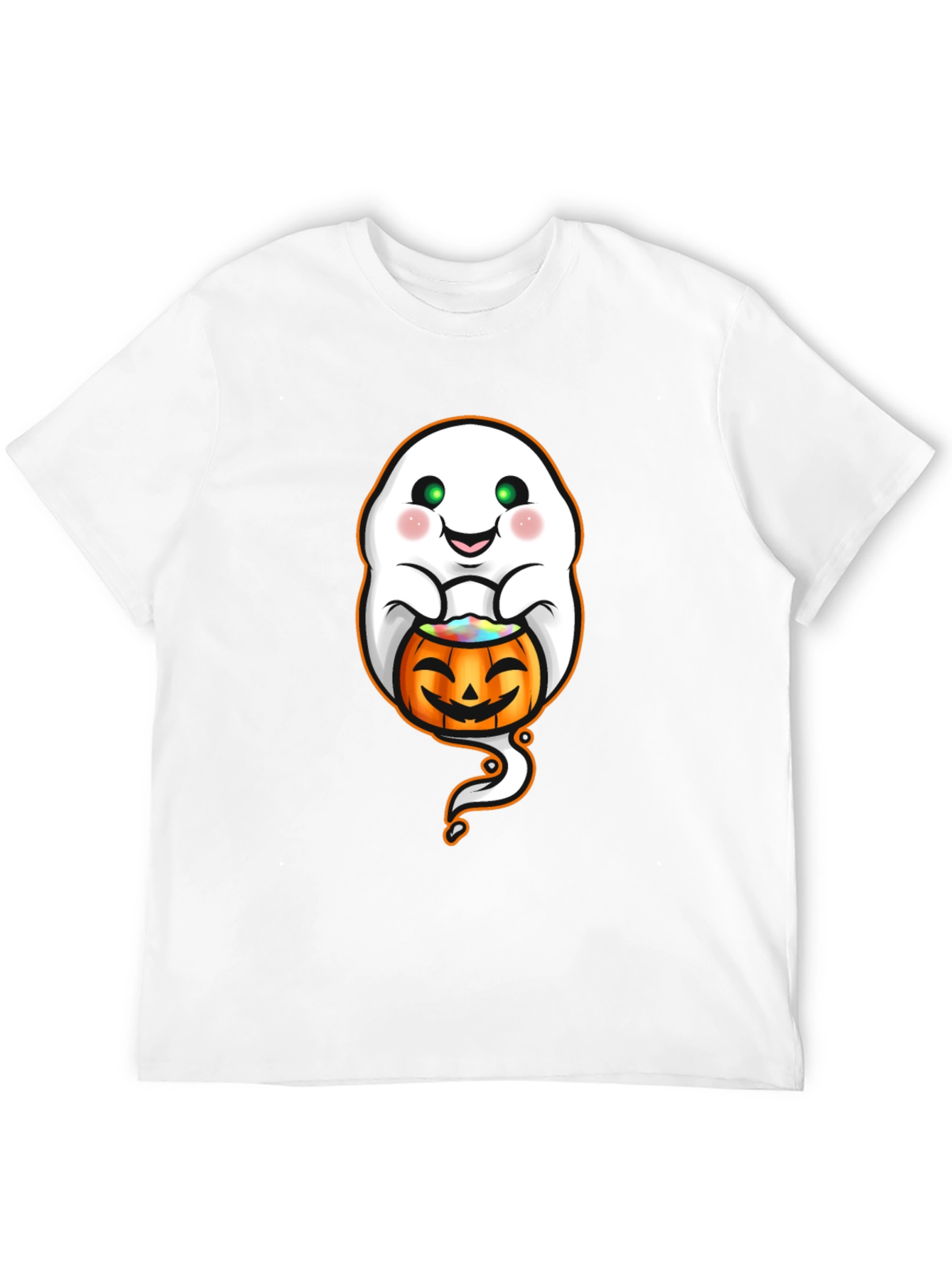 Halloween Ghost Pumpkin Graphic Tee