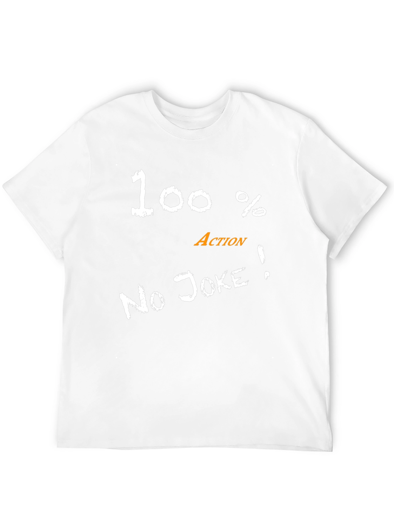 100% Action No Joke Mens Black T-Shirt