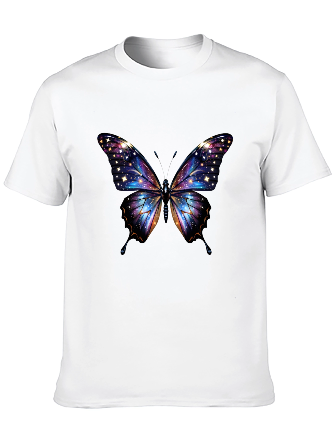 Galaxy Butterfly Graphic Tee - Unique Cosmic Design