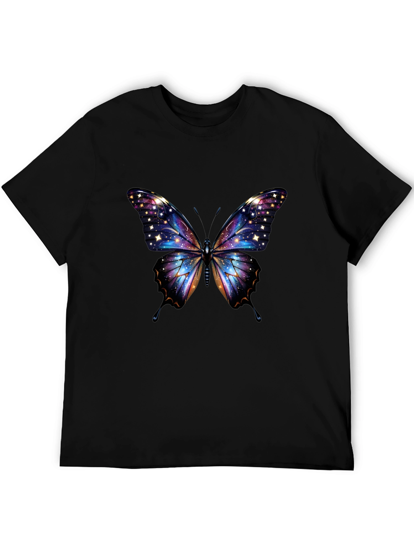 Galaxy Butterfly Graphic Tee - Unique Cosmic Design