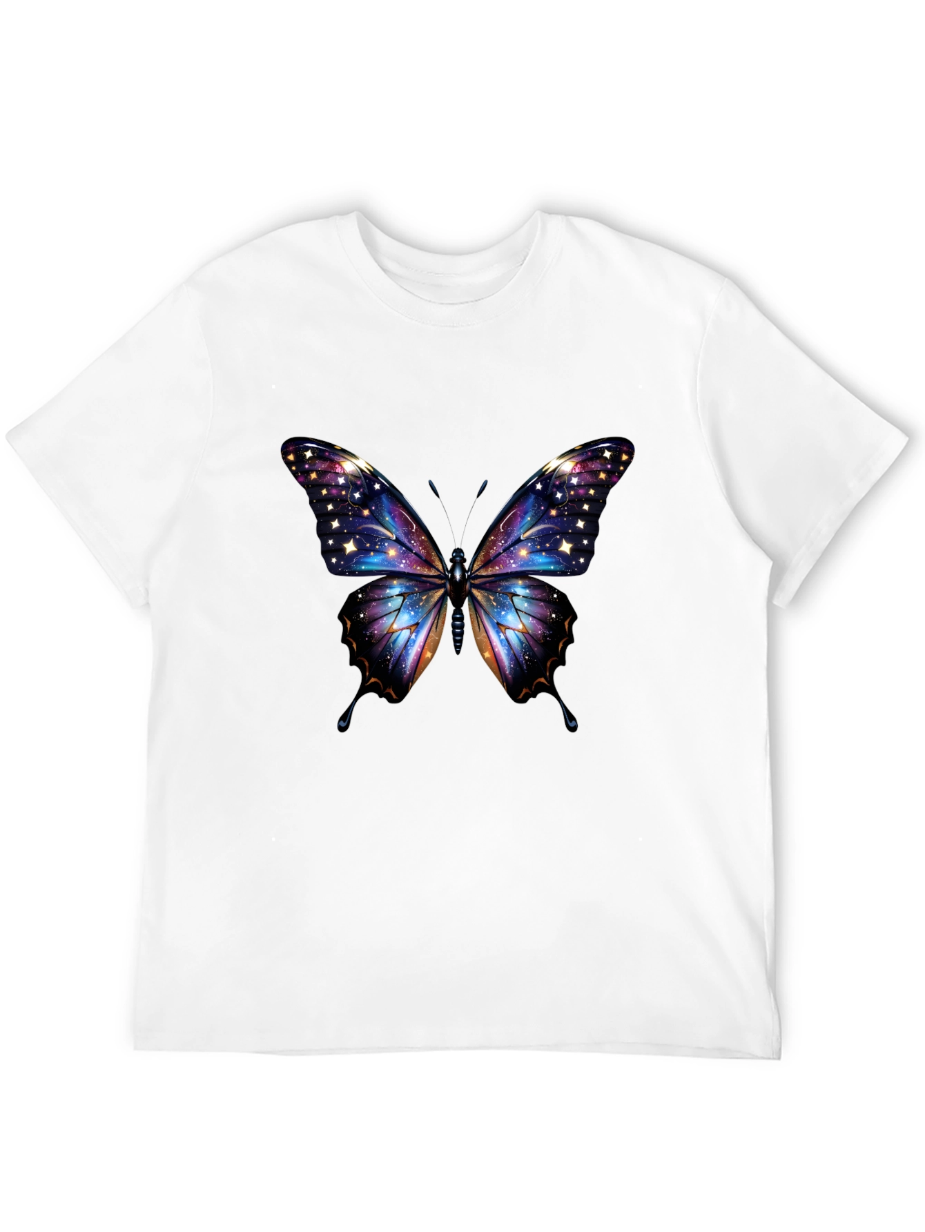 Galaxy Butterfly Graphic Tee - Unique Cosmic Design
