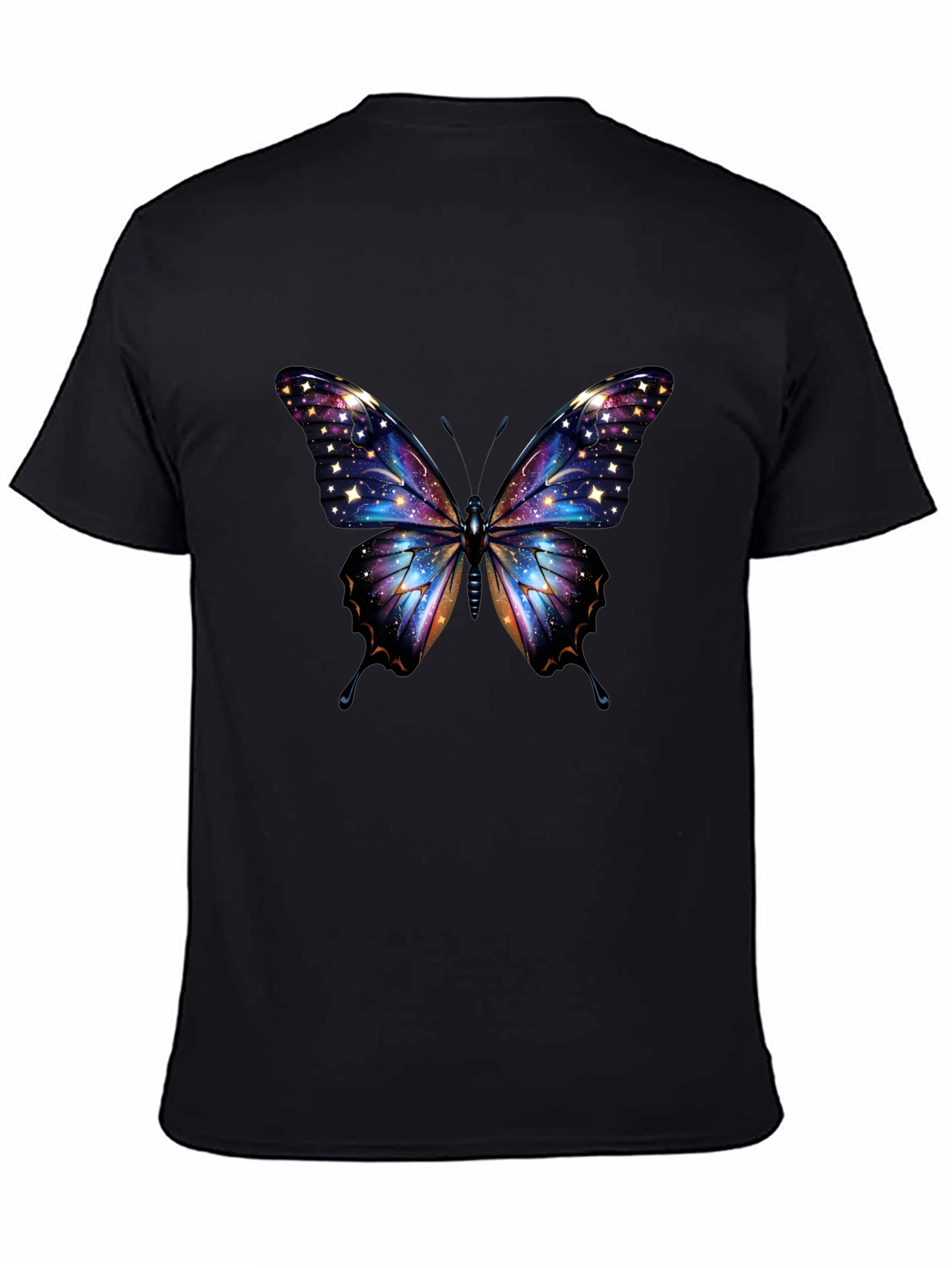 Galaxy Butterfly Graphic Tee - Unique Cosmic Design