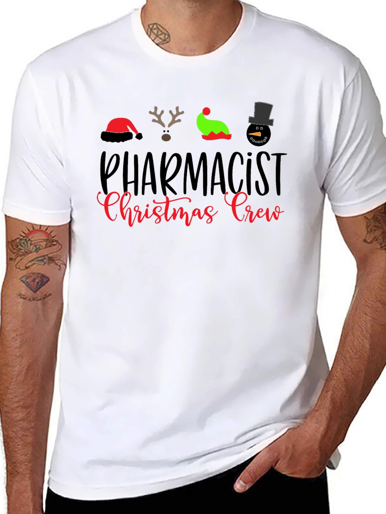 Pharmacist Christmas Crew Holiday T-Shirt