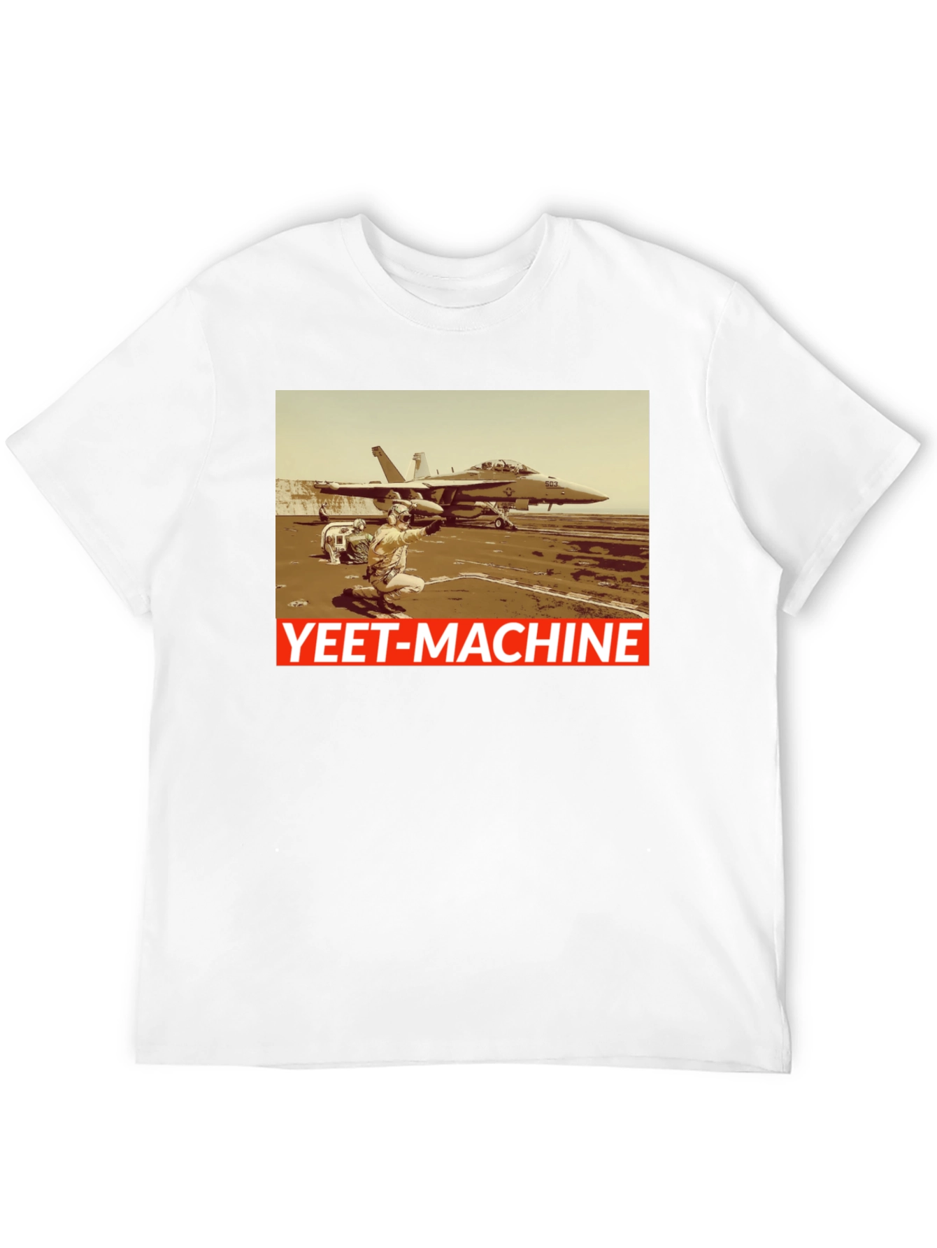 Yeet-Machine Aviation T-Shirt - Black Crew Neck