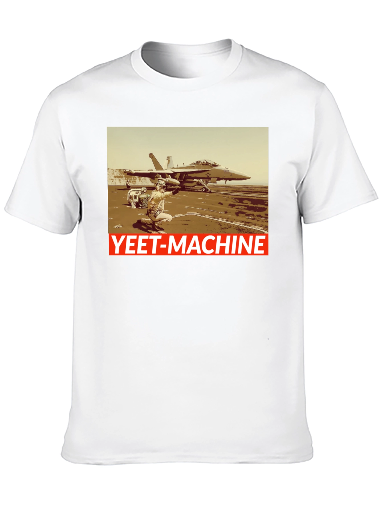 Yeet-Machine Aviation T-Shirt - Black Crew Neck