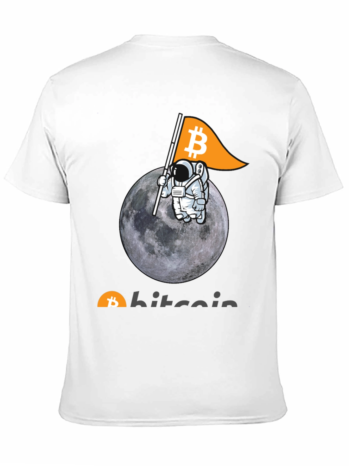 Bitcoin Astronaut Moon Graphic T-Shirt