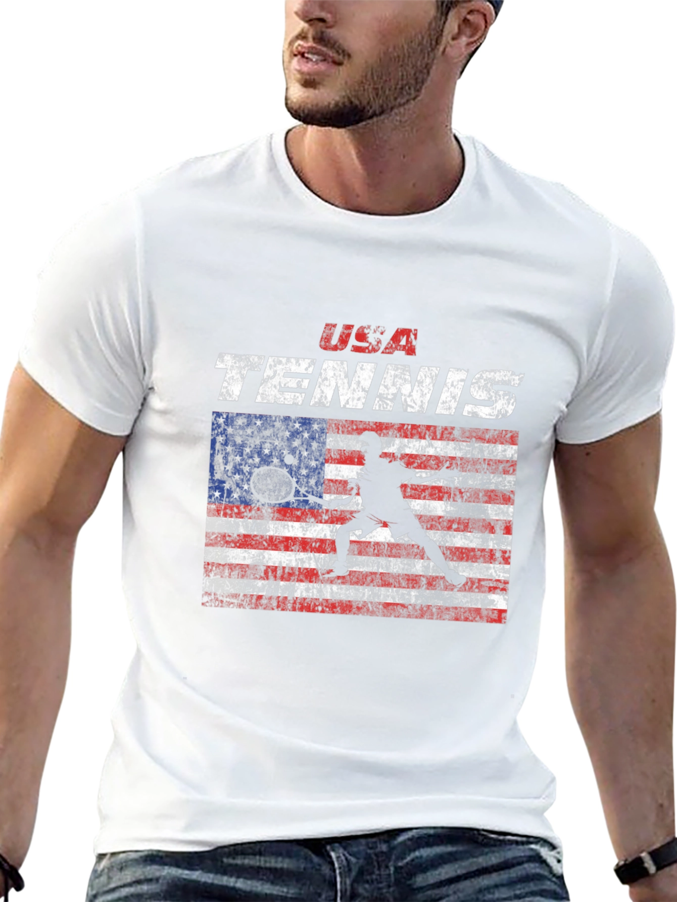 USA Tennis Flag Graphic T-Shirt